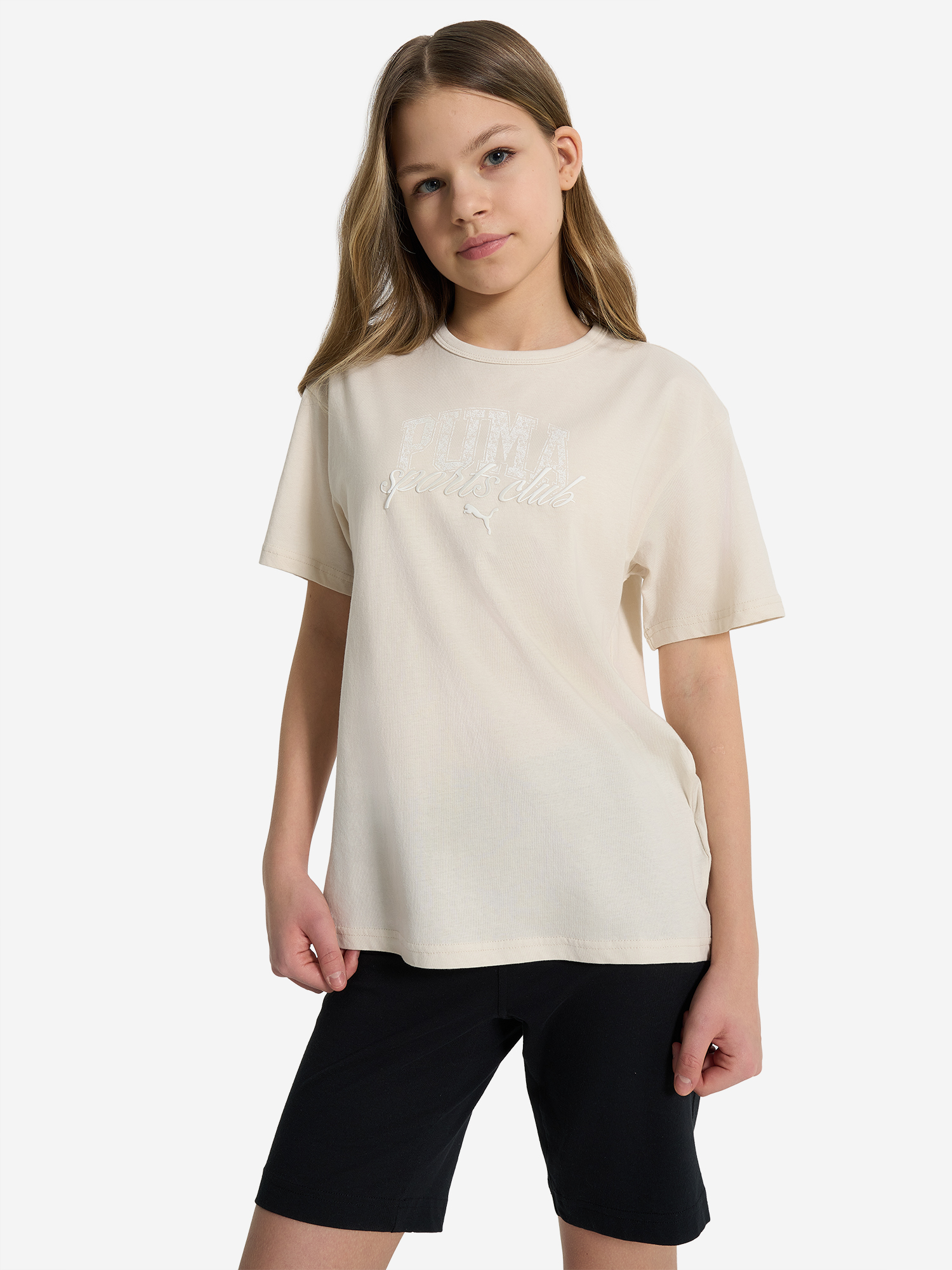 Футболка для девочек PUMA Classic, Бежевый 2