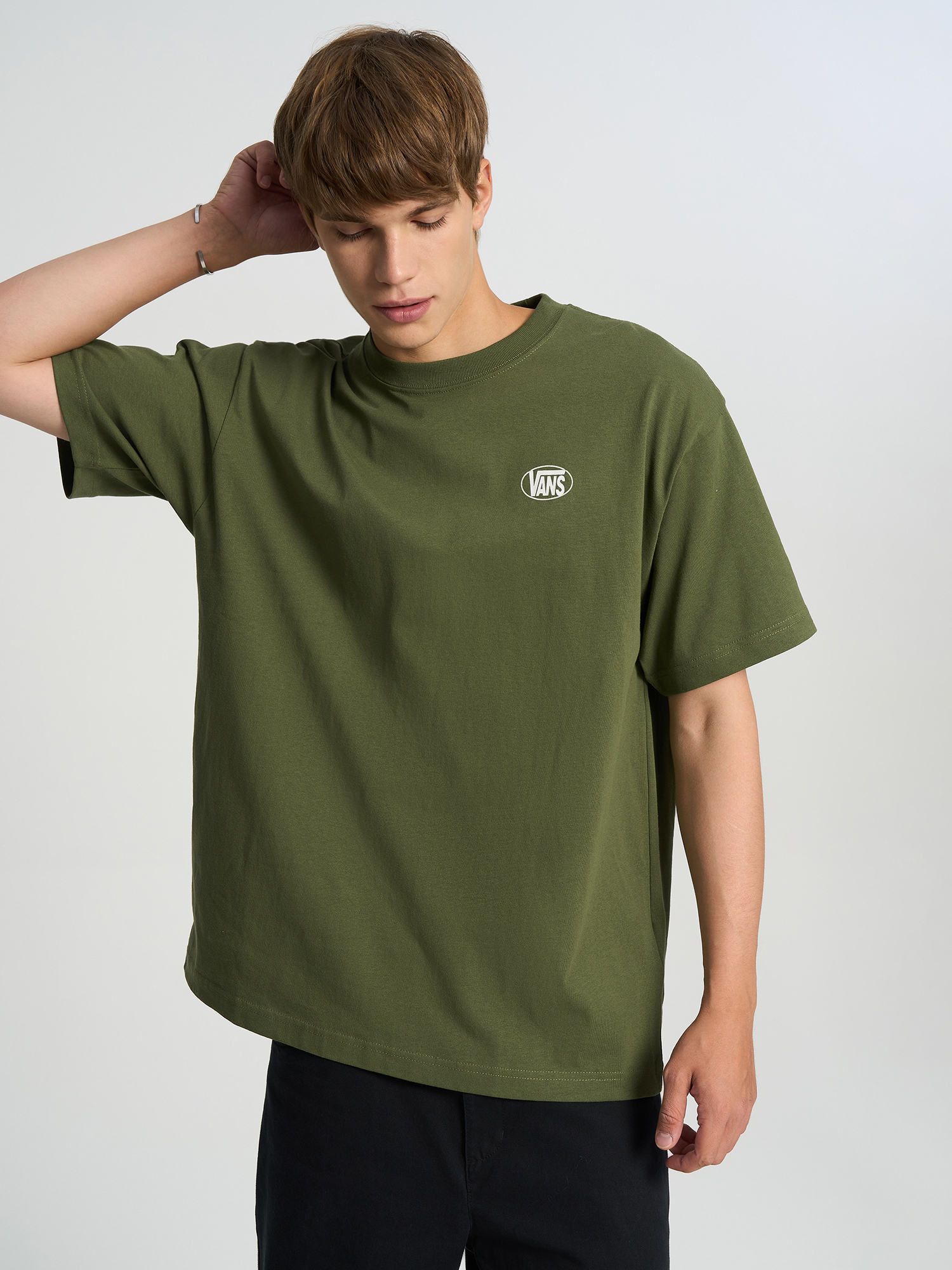 Футболка мужская Vans Oval Logo Loose, Зеленый