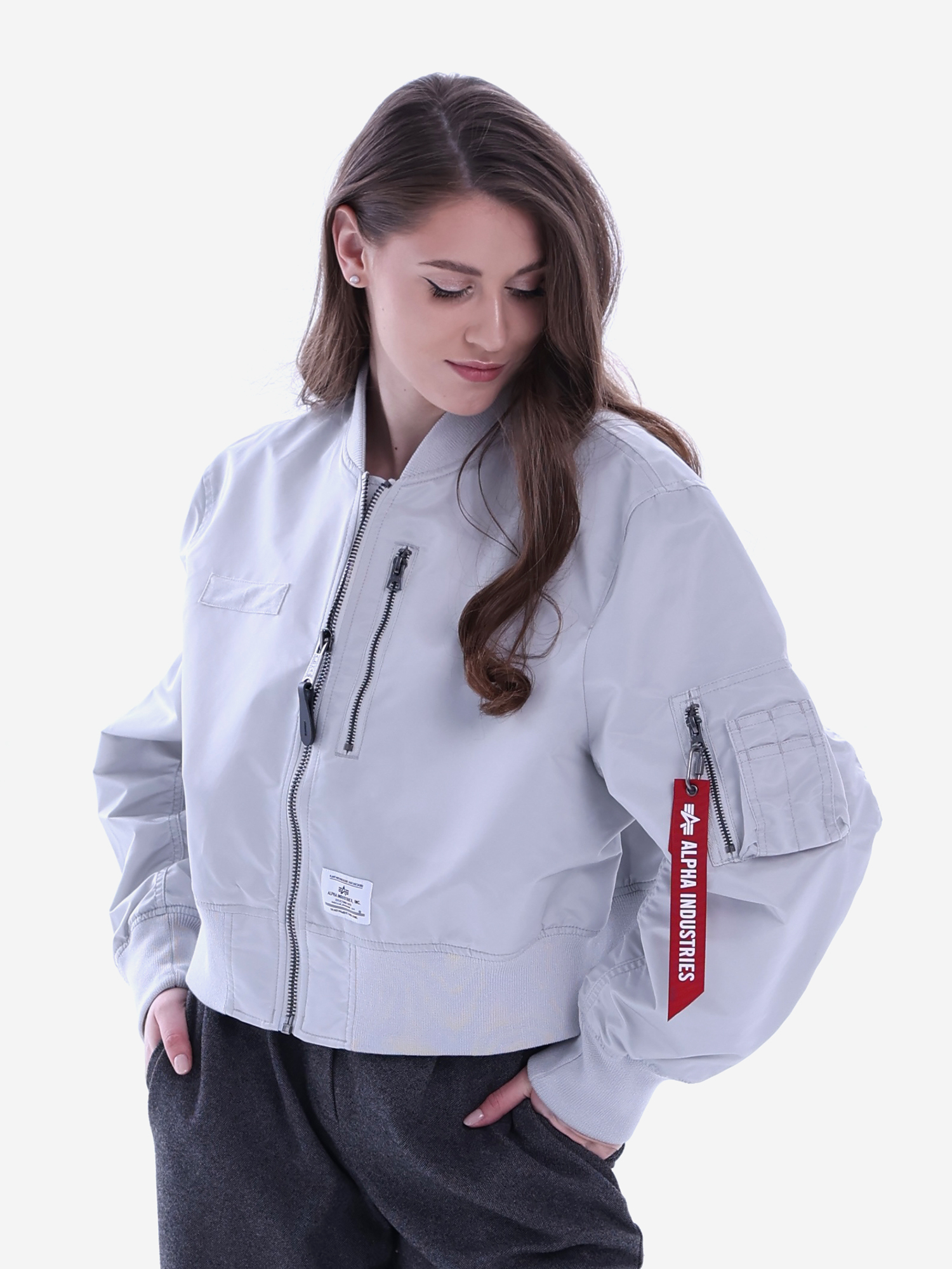 

Ветровка женская L-2B Cropped Gen II W Alpha Industries, Серый