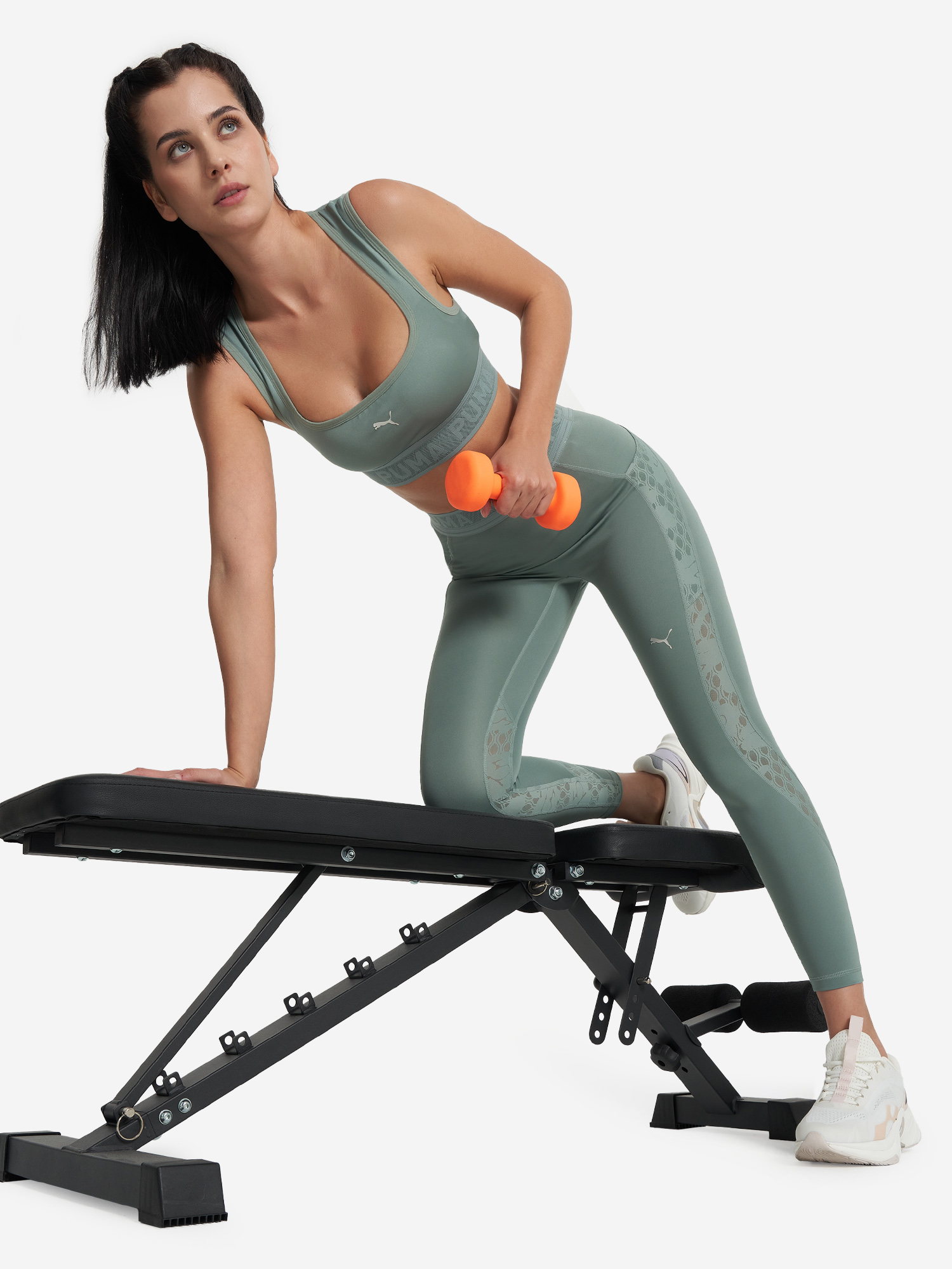 Легинсы женские PUMA Lace, Зеленый 4