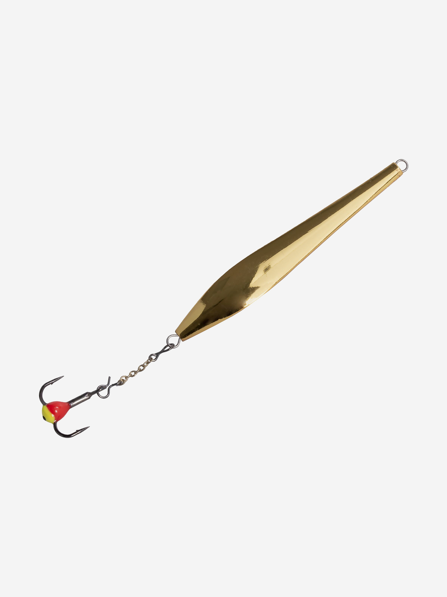 Изображение товара Блесна вертикальная зимняя Lucky John DOUBLE BLADE с цепочкой и тройником 50мм GC блистер