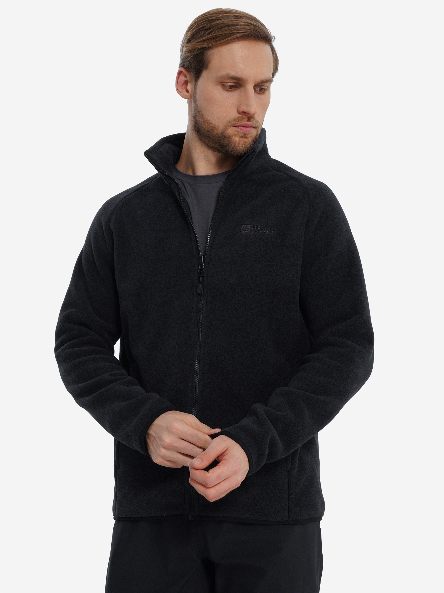 Джемпер флисовый Jack Wolfskin Waldsteig, черный, арт. 30666