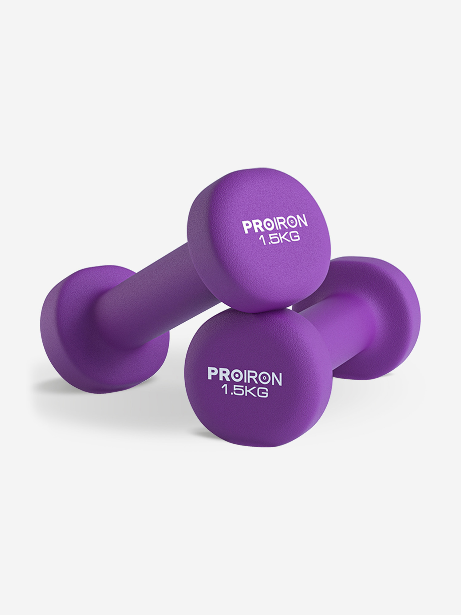 

Гантели PROIRON неопреновые набор 2 шт, 1,5+1,5 кг, Фиолетовый