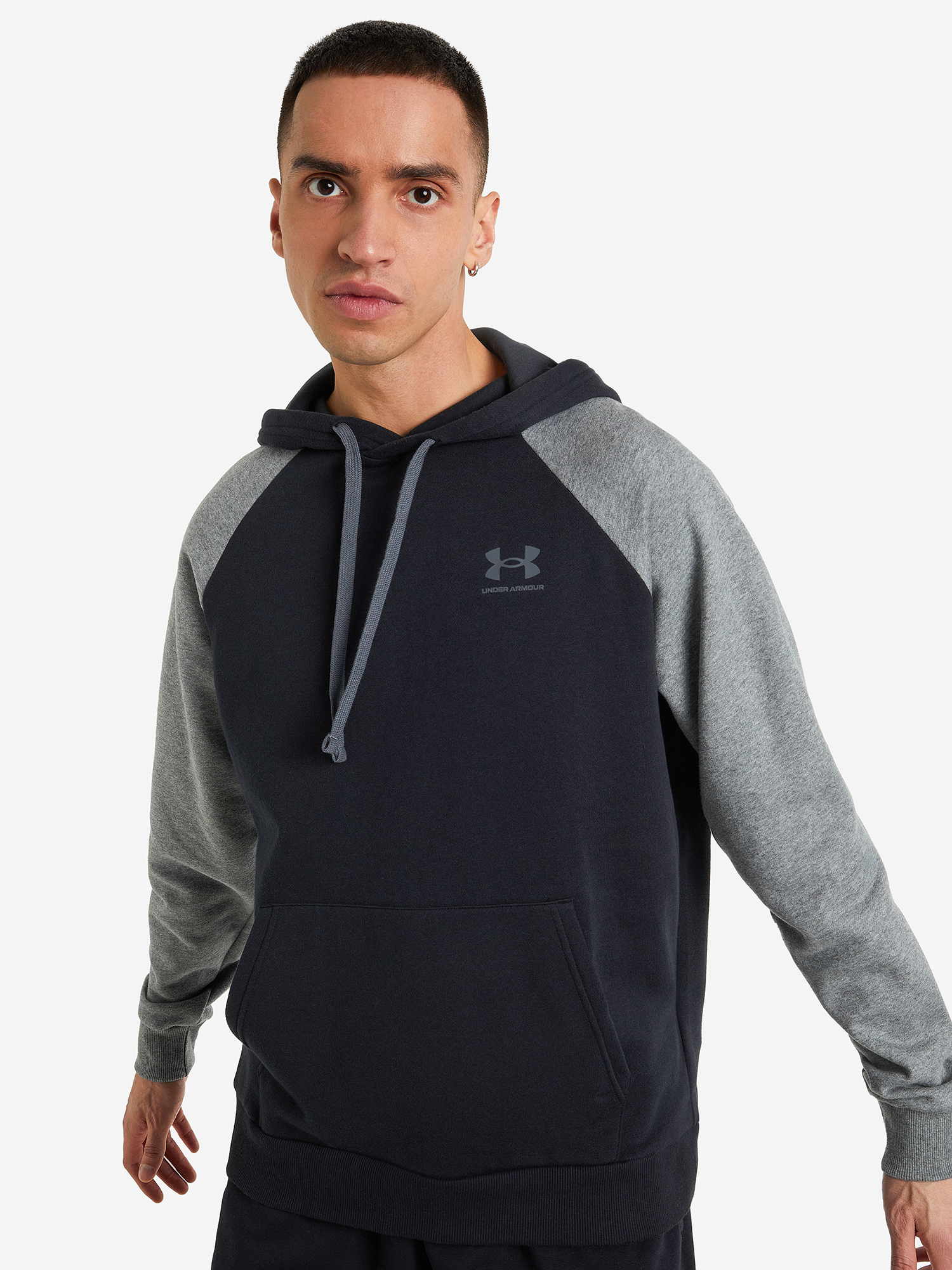 

Худи мужская Under Armour Rival Colorblock, Черный
