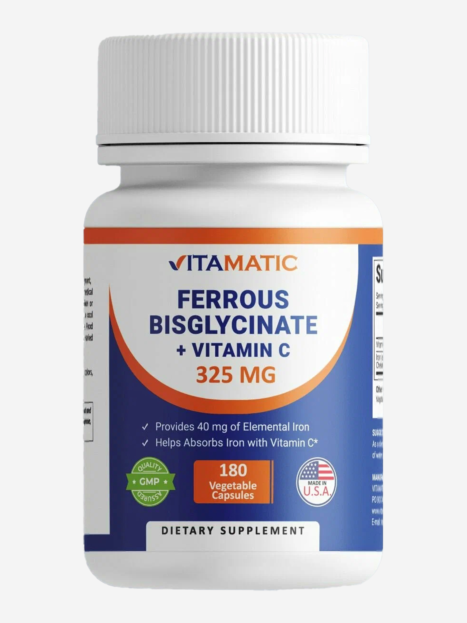 Изображение товара Железо, Vitamatic, 180 капсул