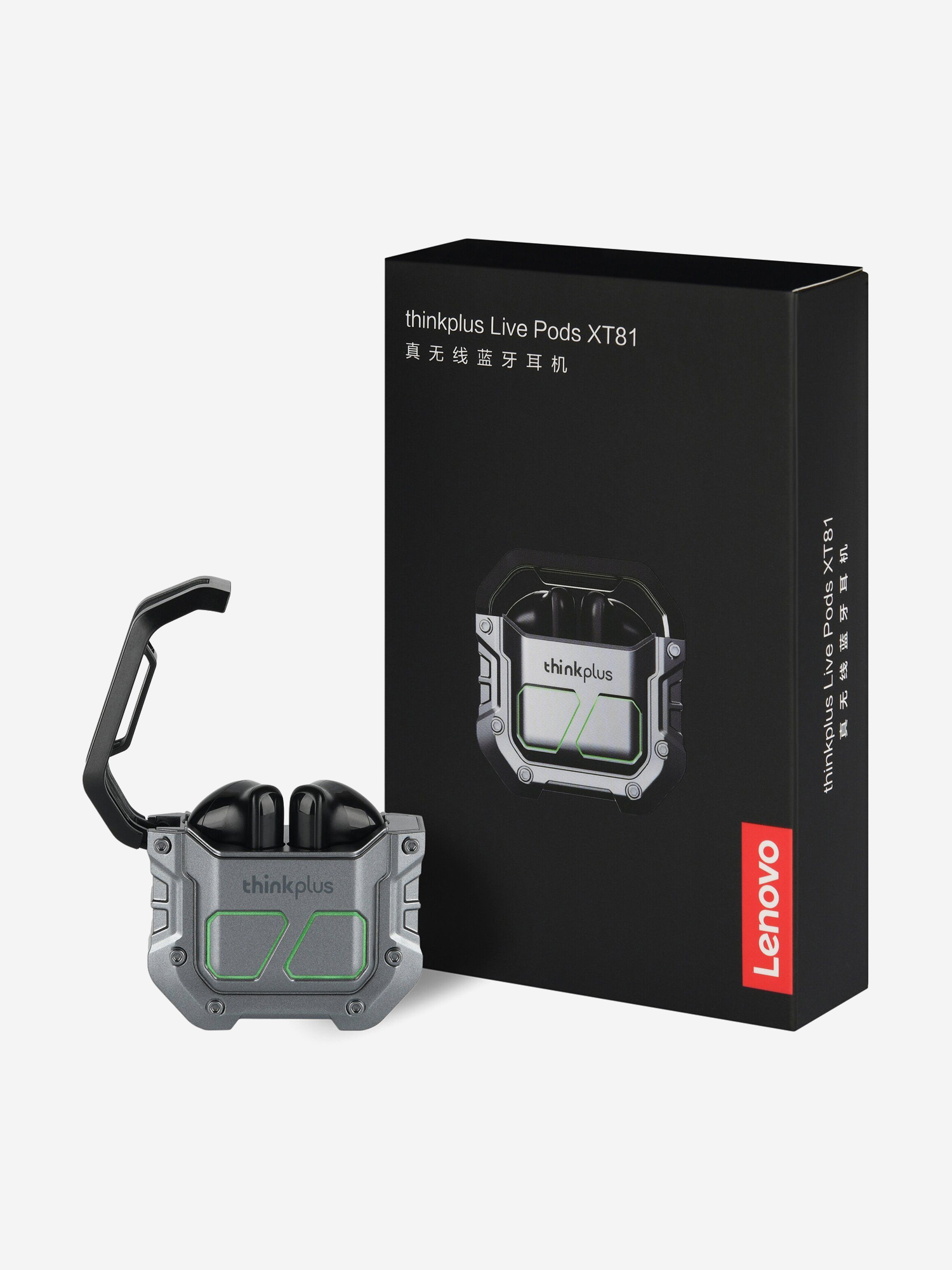 

Беспроводные наушники Lenovo XT81 New True Wireless Earbuds черный, Черный