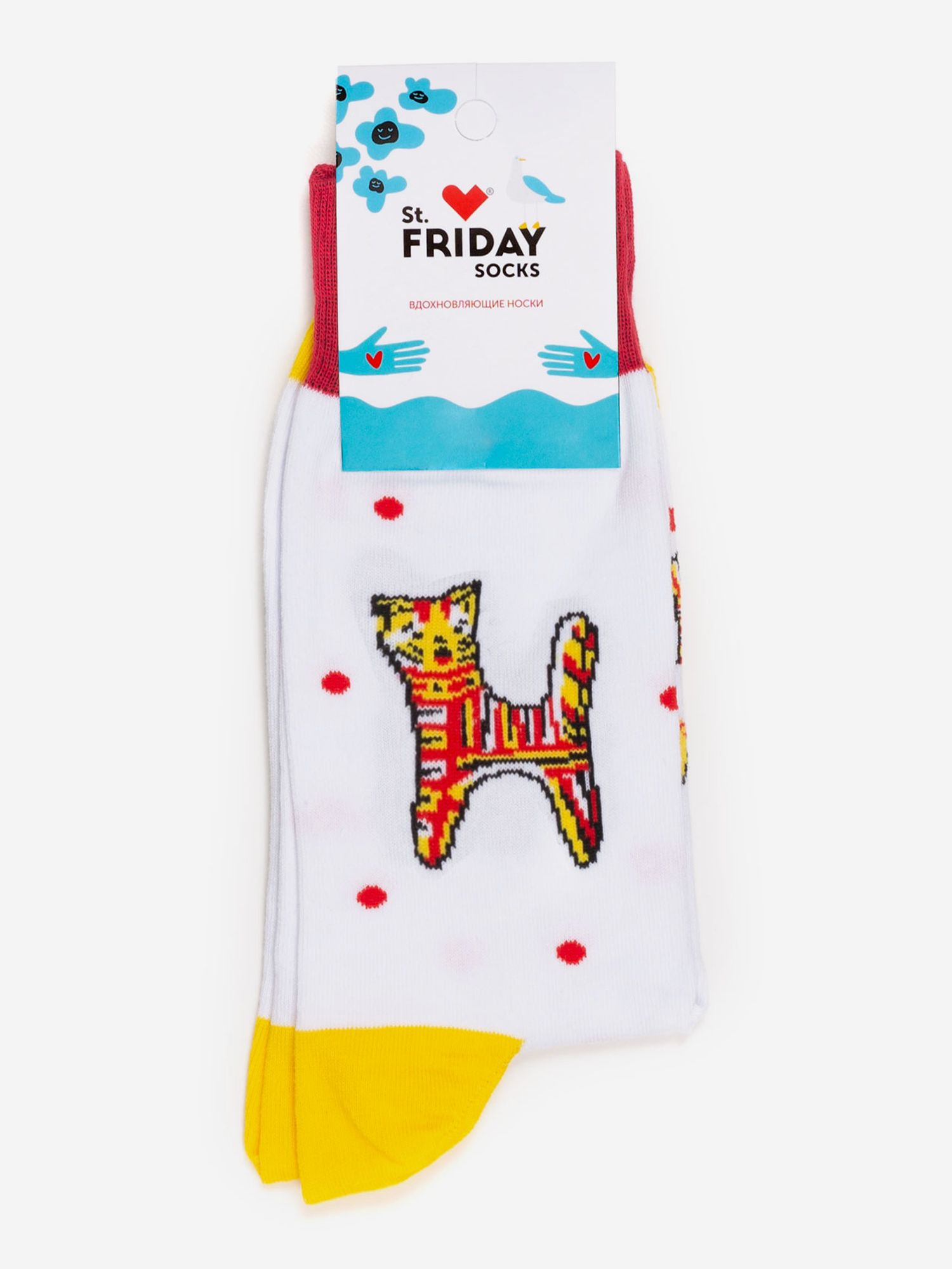 

Носки с рисунками St.Friday Socks, Филимоновская игрушка, Белый