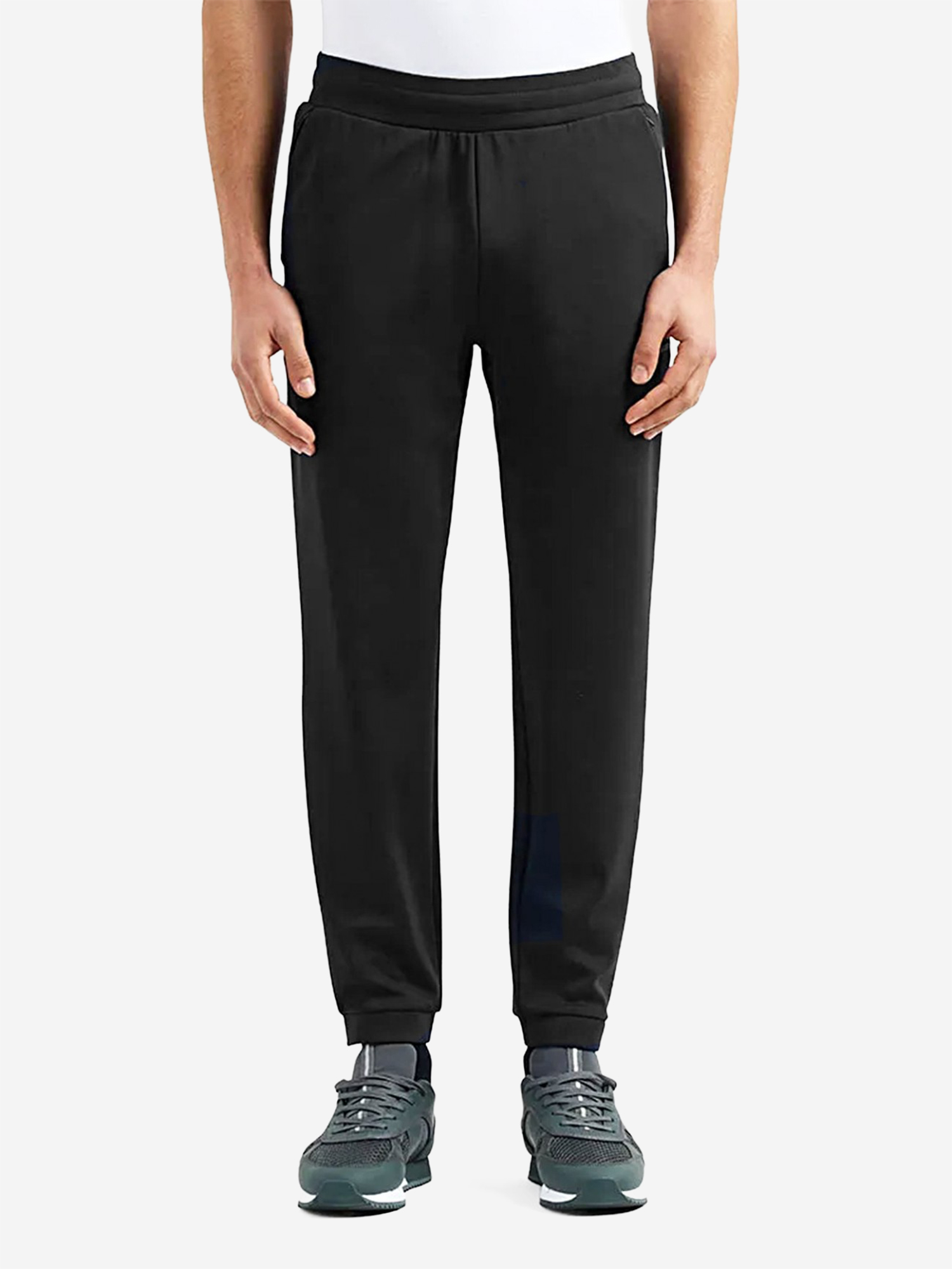 Изображение товара Мужские брюки EA7 зауженные джоггеры из модала и полиэстера