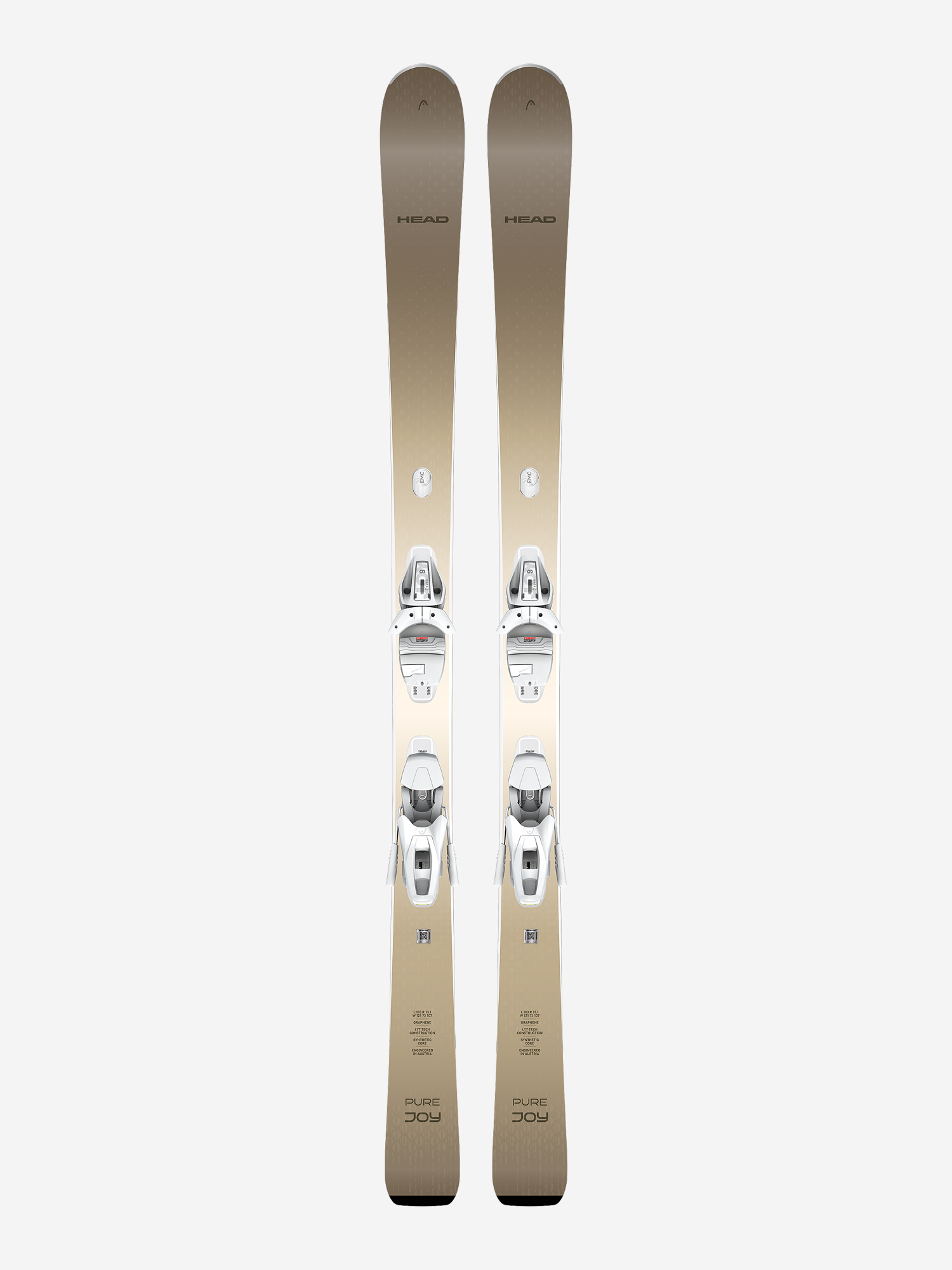 Горные лыжи женские Head E.Pure Joy SLR BB Joy Pro + крепления Joy 9 GW SLR Brake 78, Золотой