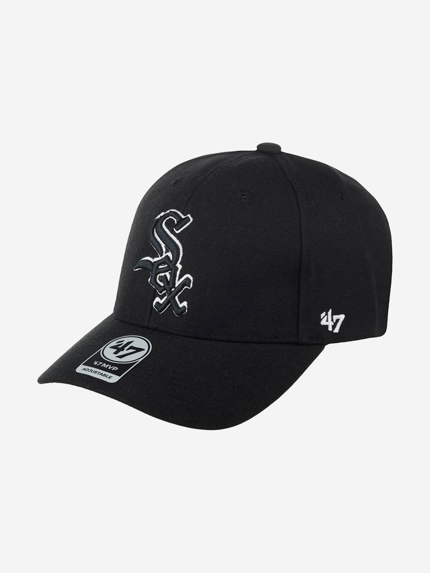 

Бейсболка 47 BRAND B-MVP06WBP-BK Chicago White Sox MLB (черный), Черный