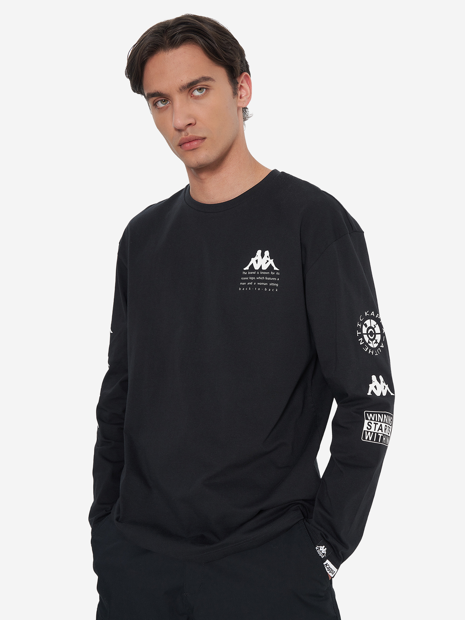 

Лонгслив мужской Kappa, Черный