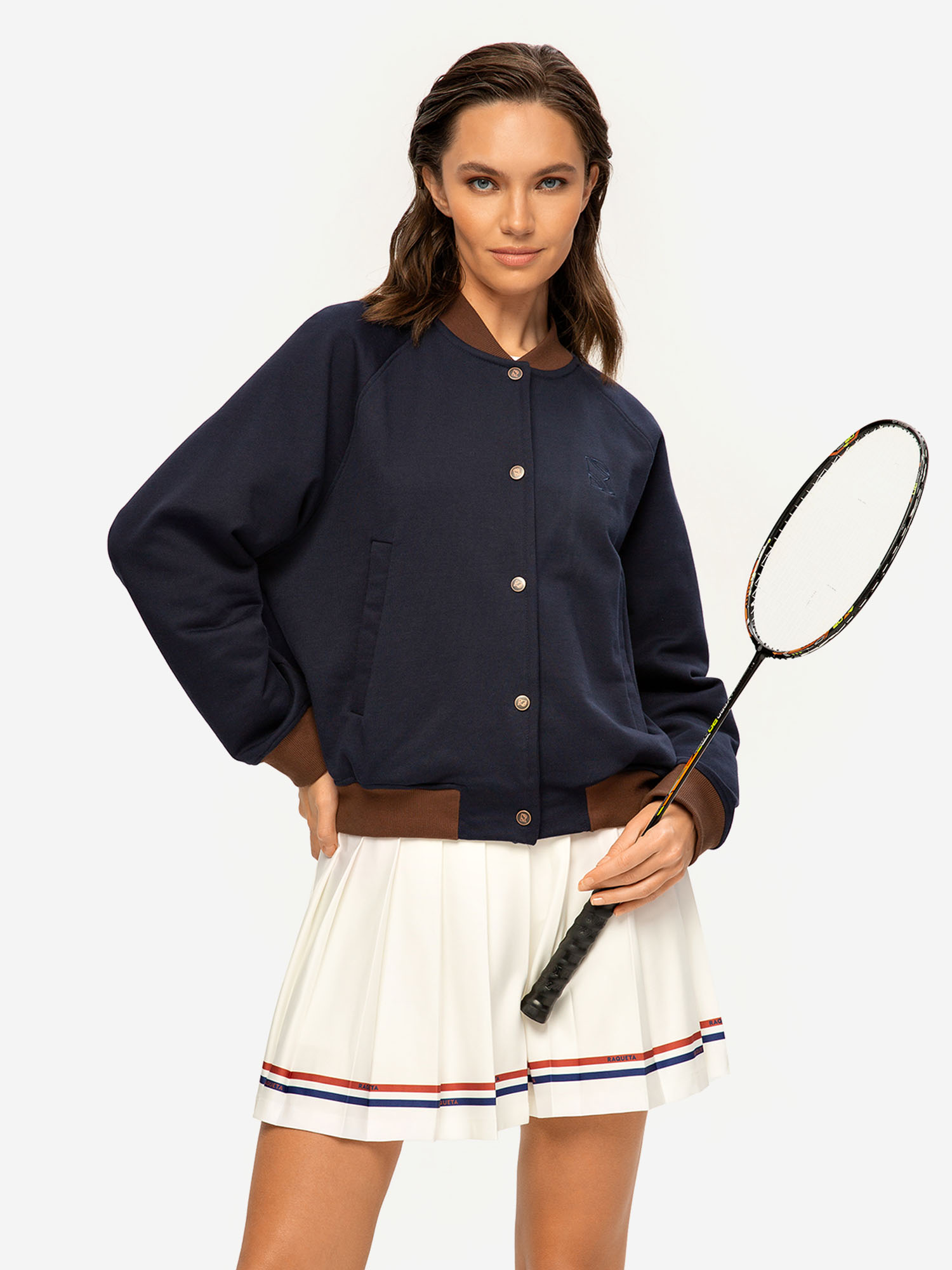 Изображение товара Бомбер женский RAQUETA SPORT Tennis Ball, Navy