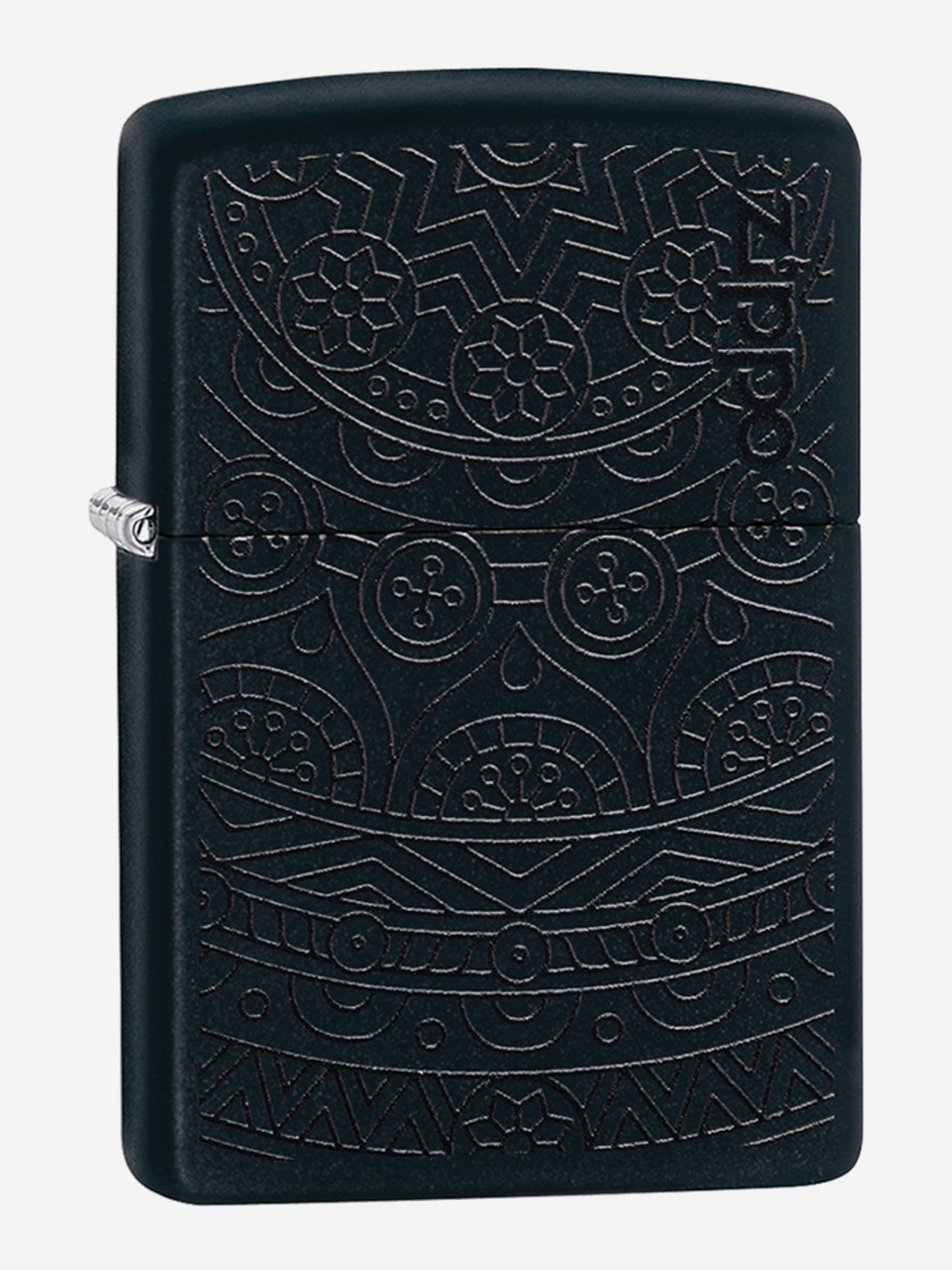 

Зажигалка Zippo 29989 Classic Tone on Tone Design, Black Matte, черная, Черный
