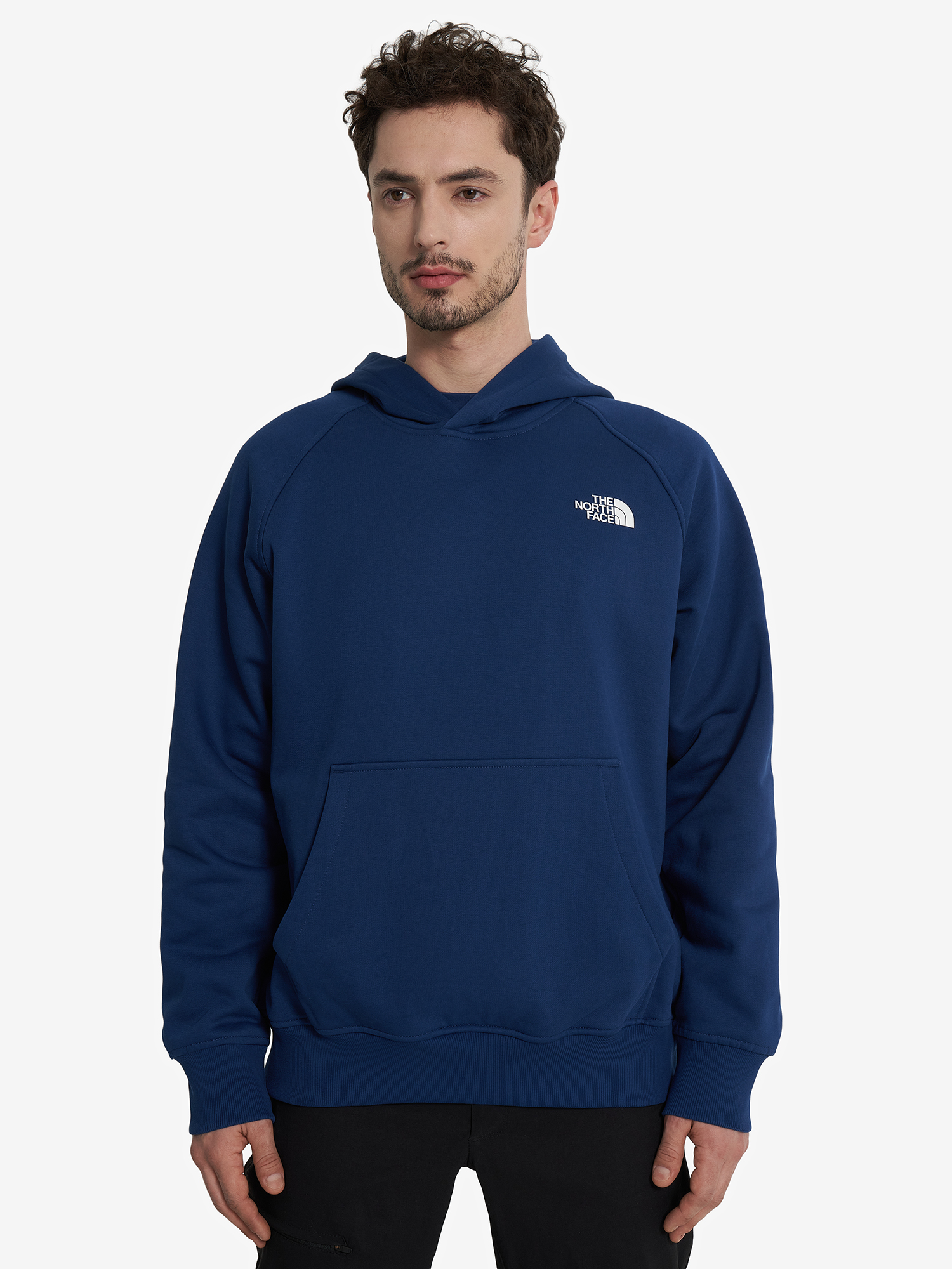 фото Худи мужское the north face raglan box nse, синий