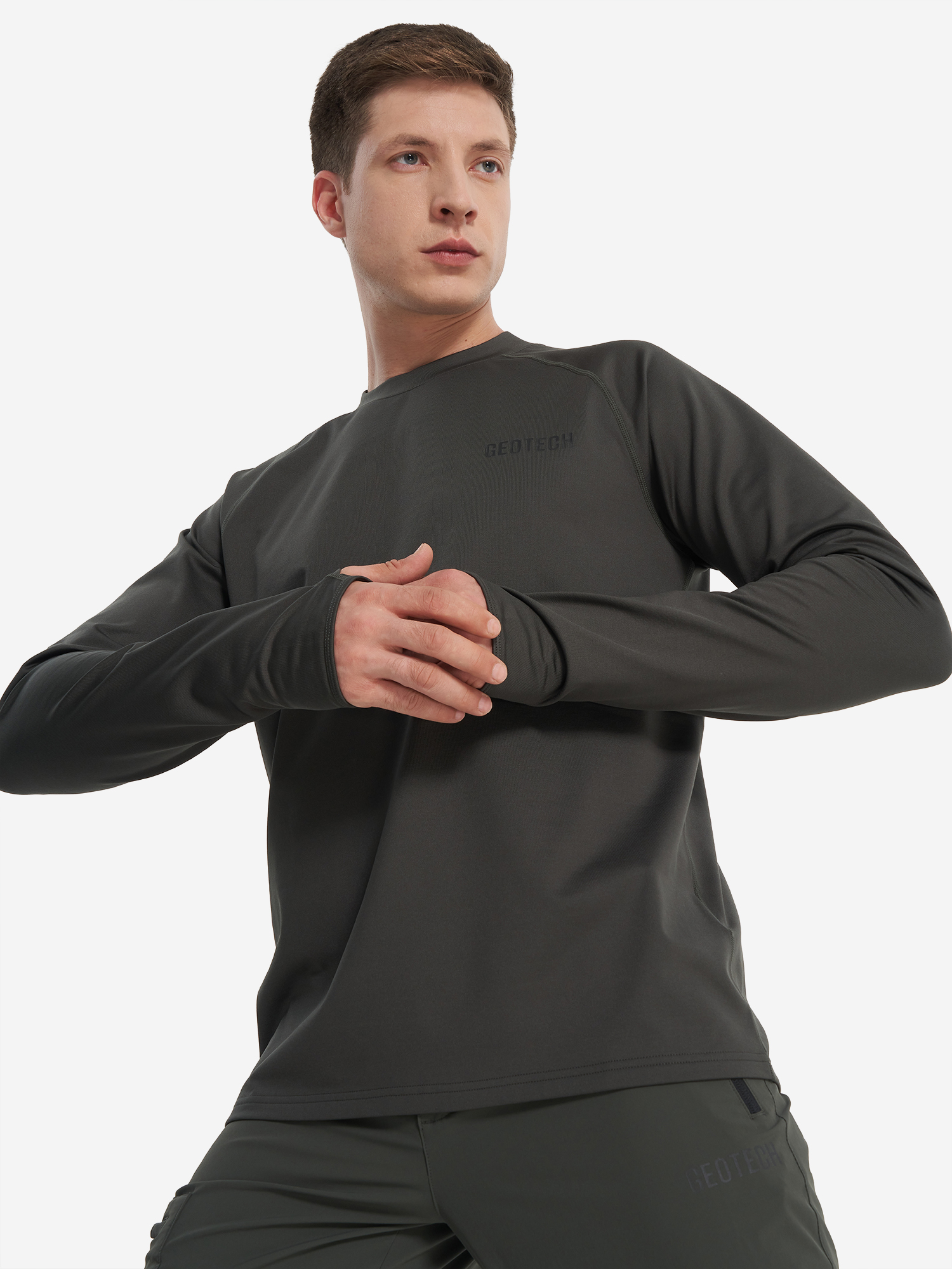 

Лонгслив мужской Geotech, Зеленый