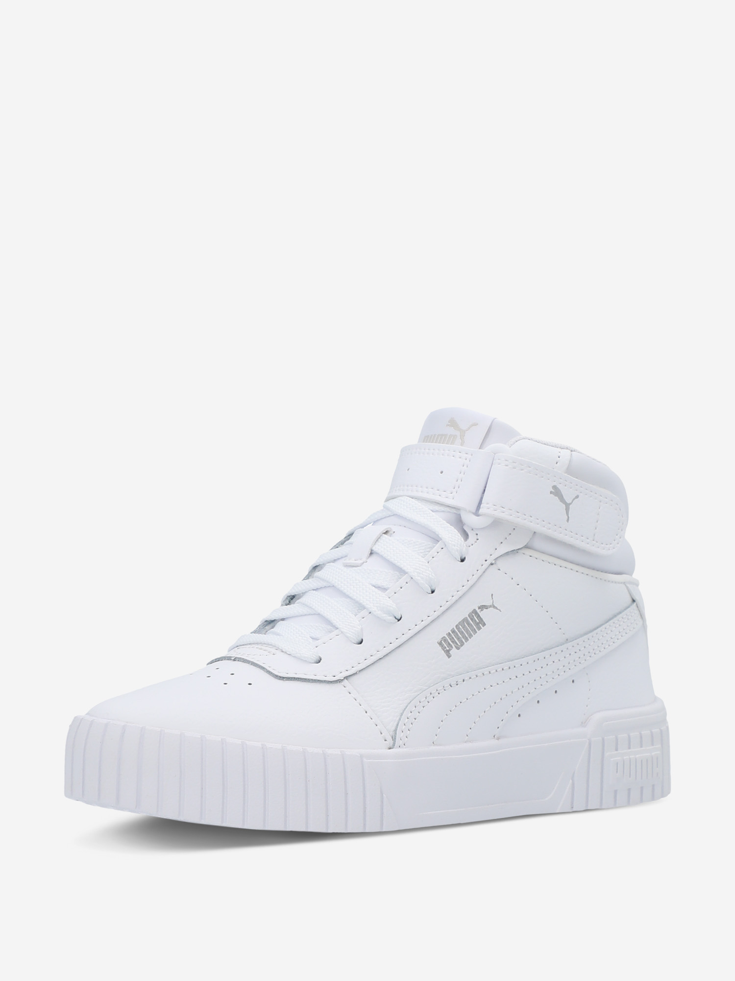 фото Кеды для девочек puma carina 2.0 mid jr, белый