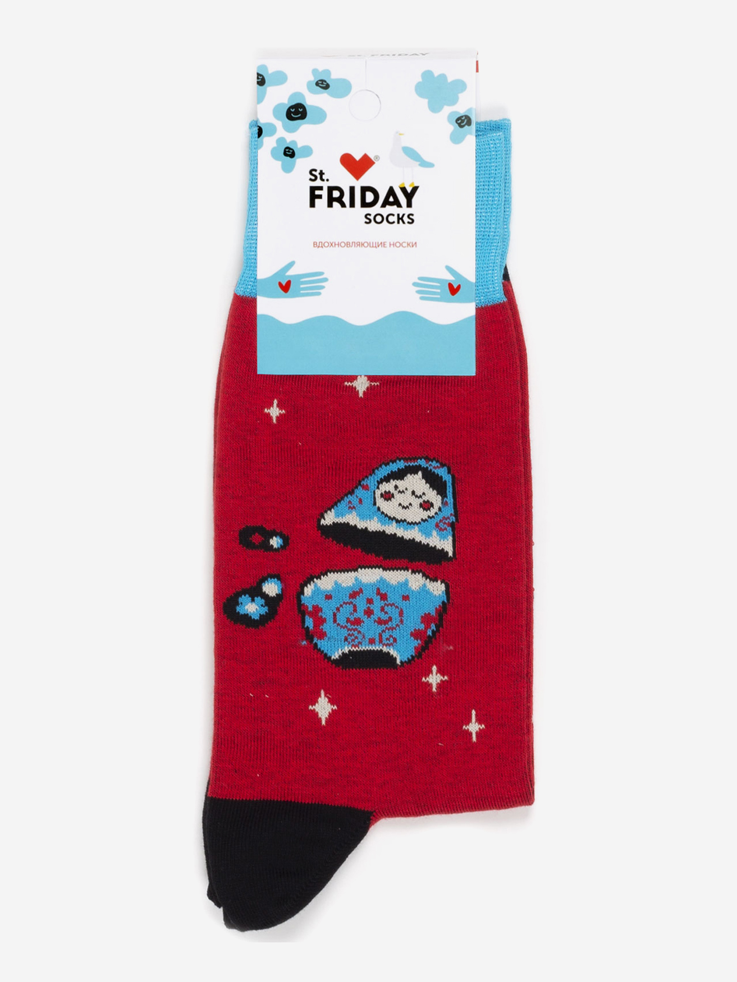 

Носки с рисунками St.Friday Socks, Матрёшки, Красный