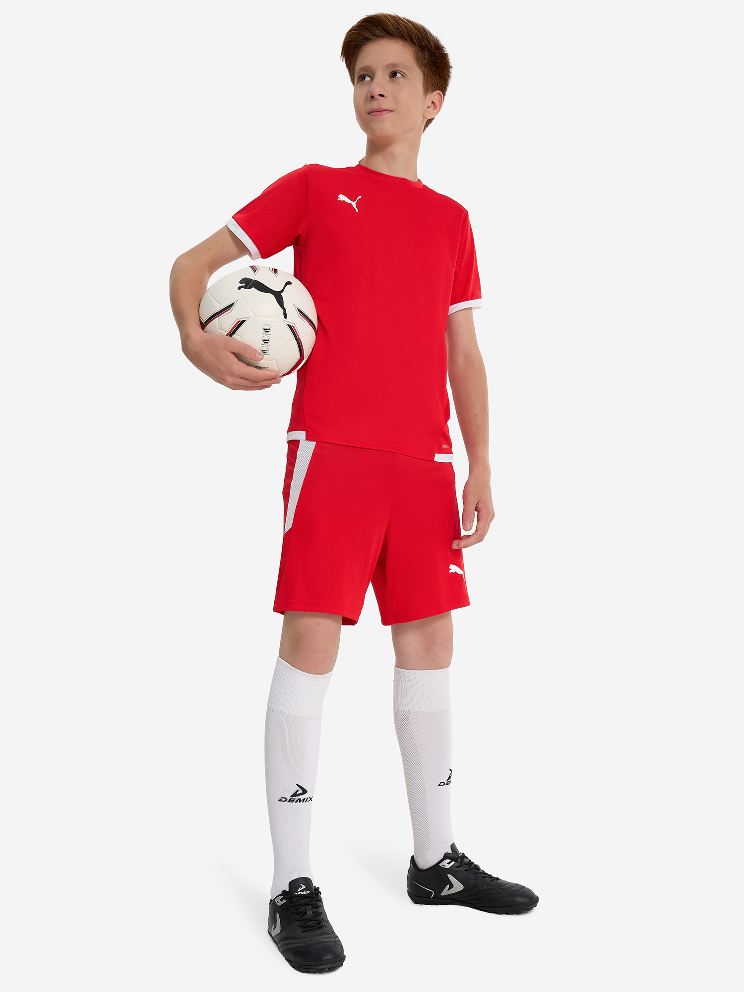 Шорты для мальчиков PUMA Teamliga Jr, Красный 704931P0P-01, размер 164 - фото 4