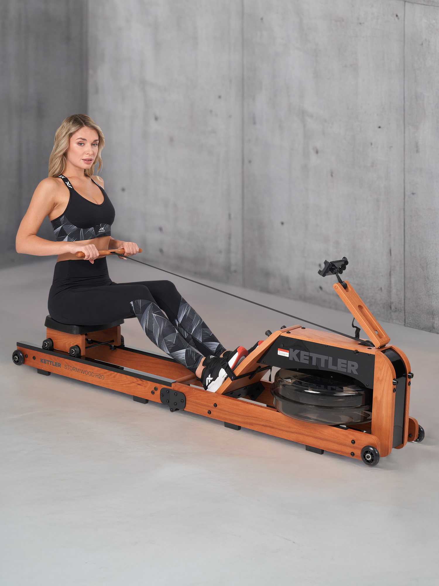 

Тренажер гребной KETTLER Wood H2O, Коричневый