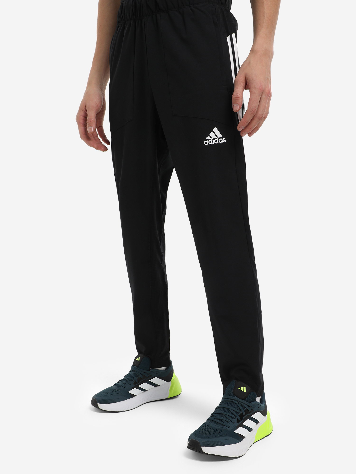 Брюки мужские adidas, Черный пояс для карате adidas elite wkf 260см adib242k