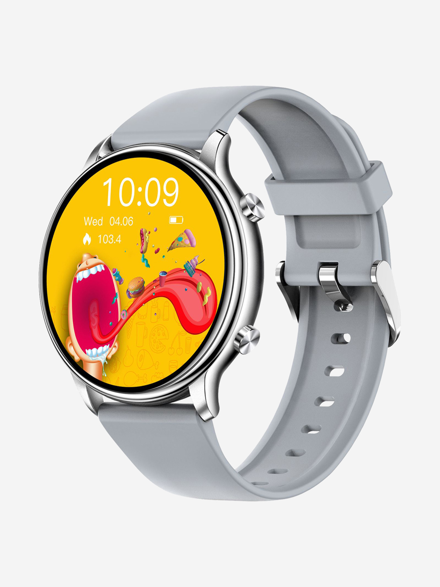 

Смарт-часы BandRate Smart BRSKM20SGR с ЧСС, шагомером, тонометром, Серый