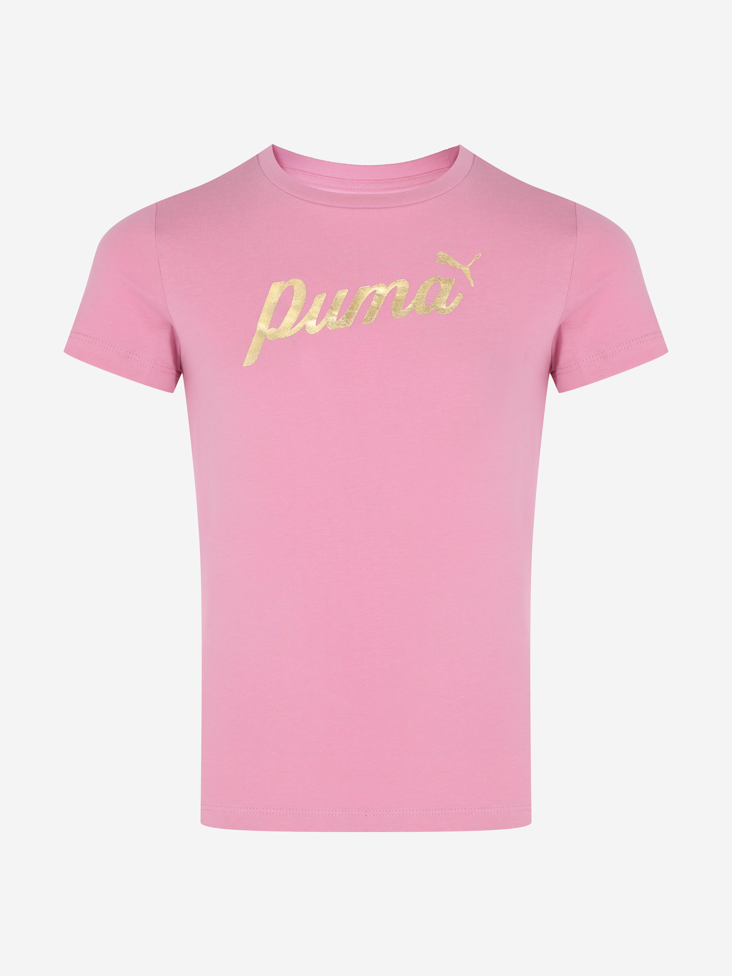 фото Футболка для девочек puma ess+ script metallic, розовый