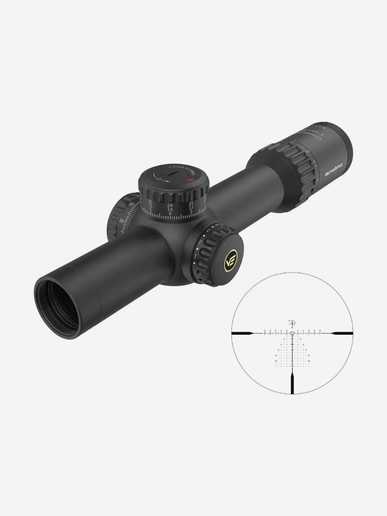 

Оптический прицел Vector Optics FFP Continental x10 1-10x28 ED FFP VET-RAR SCFF-47, Черный