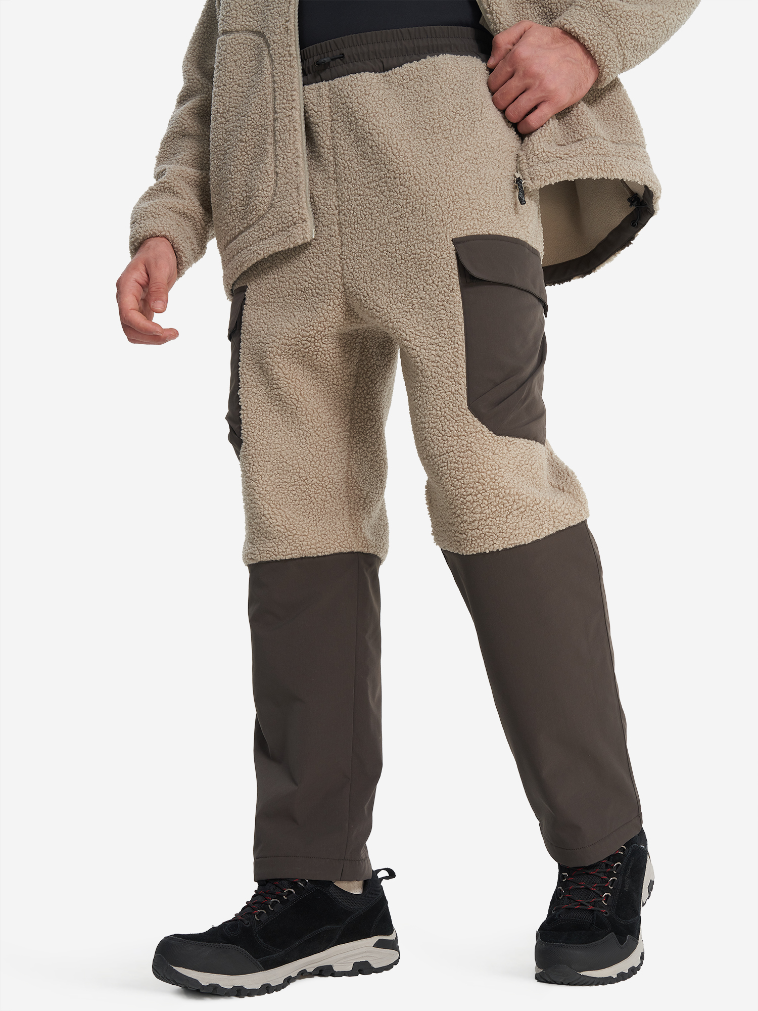 Брюки флисовые мужские Northland, бежевый, арт. 27838