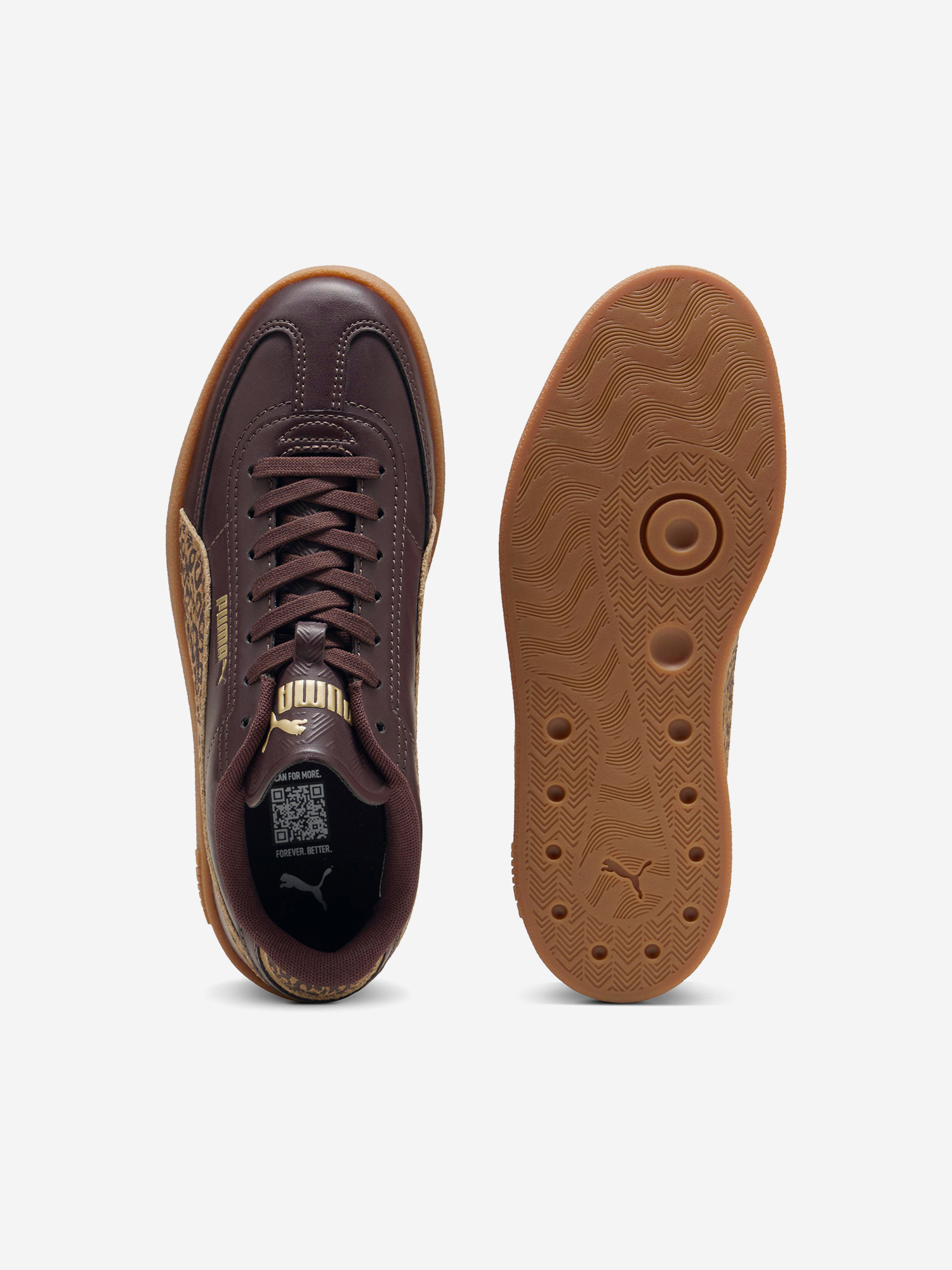 Кеды женские PUMA Club II Era Feline, Коричневый 4