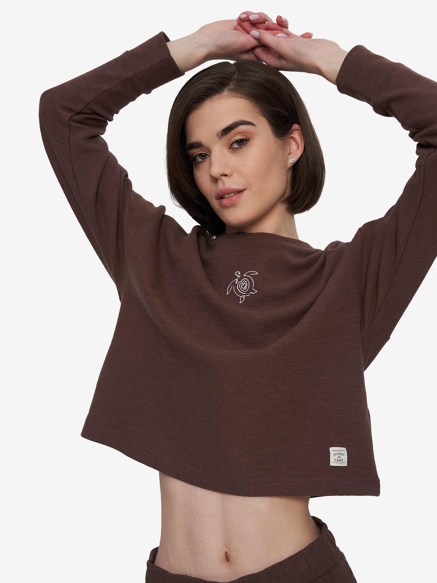 Свитшот Protest, коричневый, арт. 135319PR0-T4