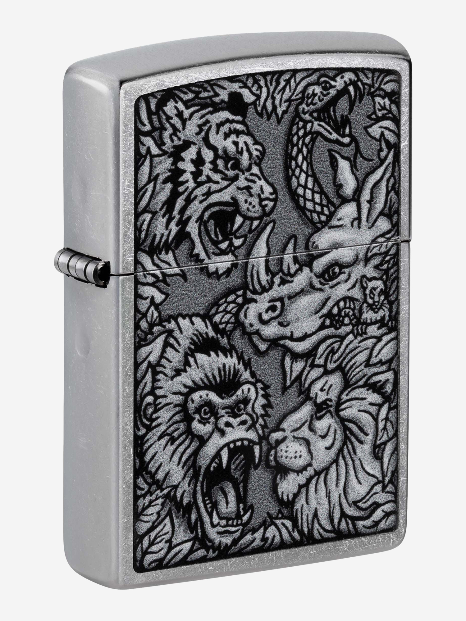 

Зажигалка бензиновая ZIPPO 48567 Jungle, Серебряный