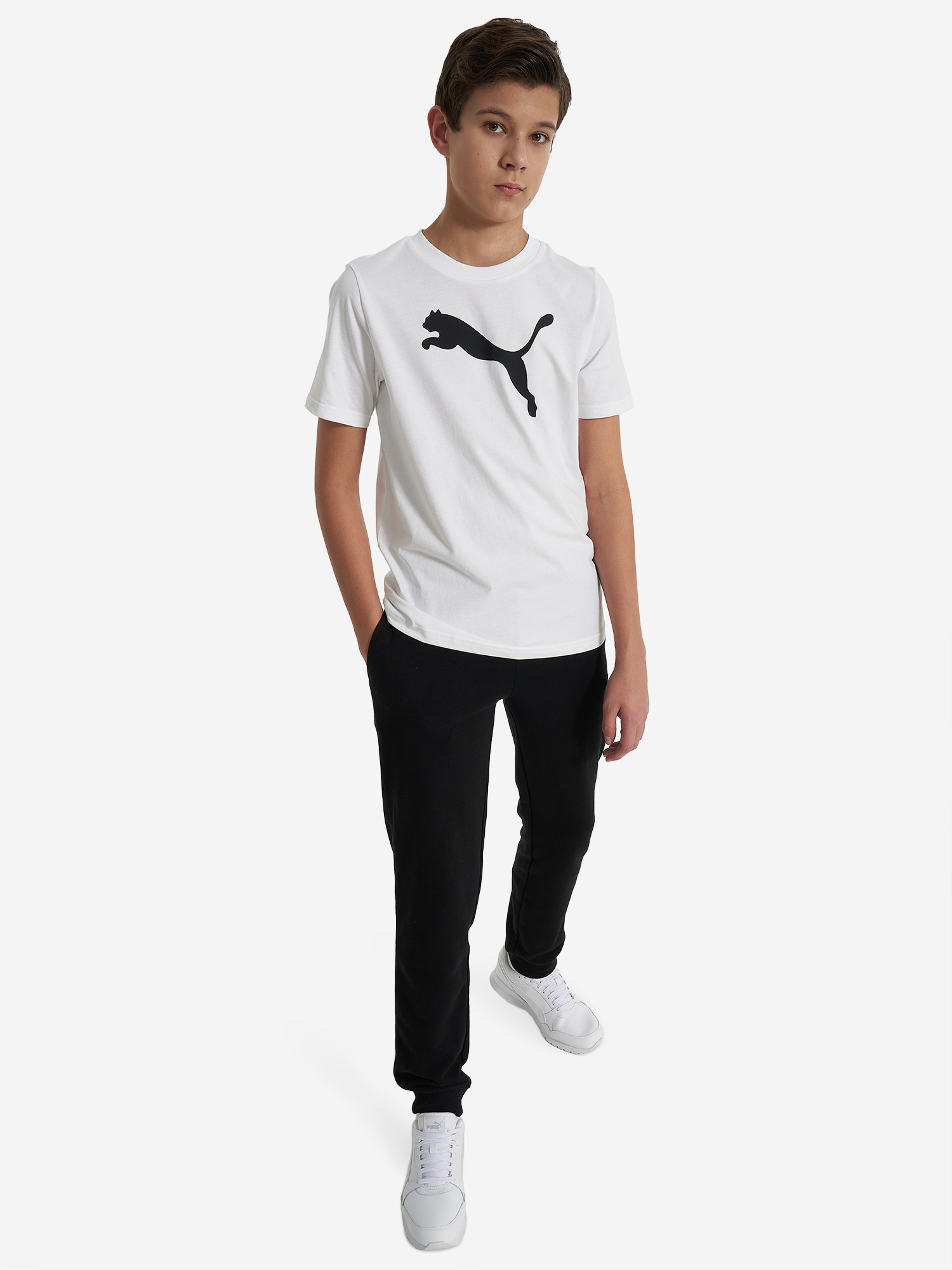 Футболка для мальчиков PUMA Cat Logo, Белый 4