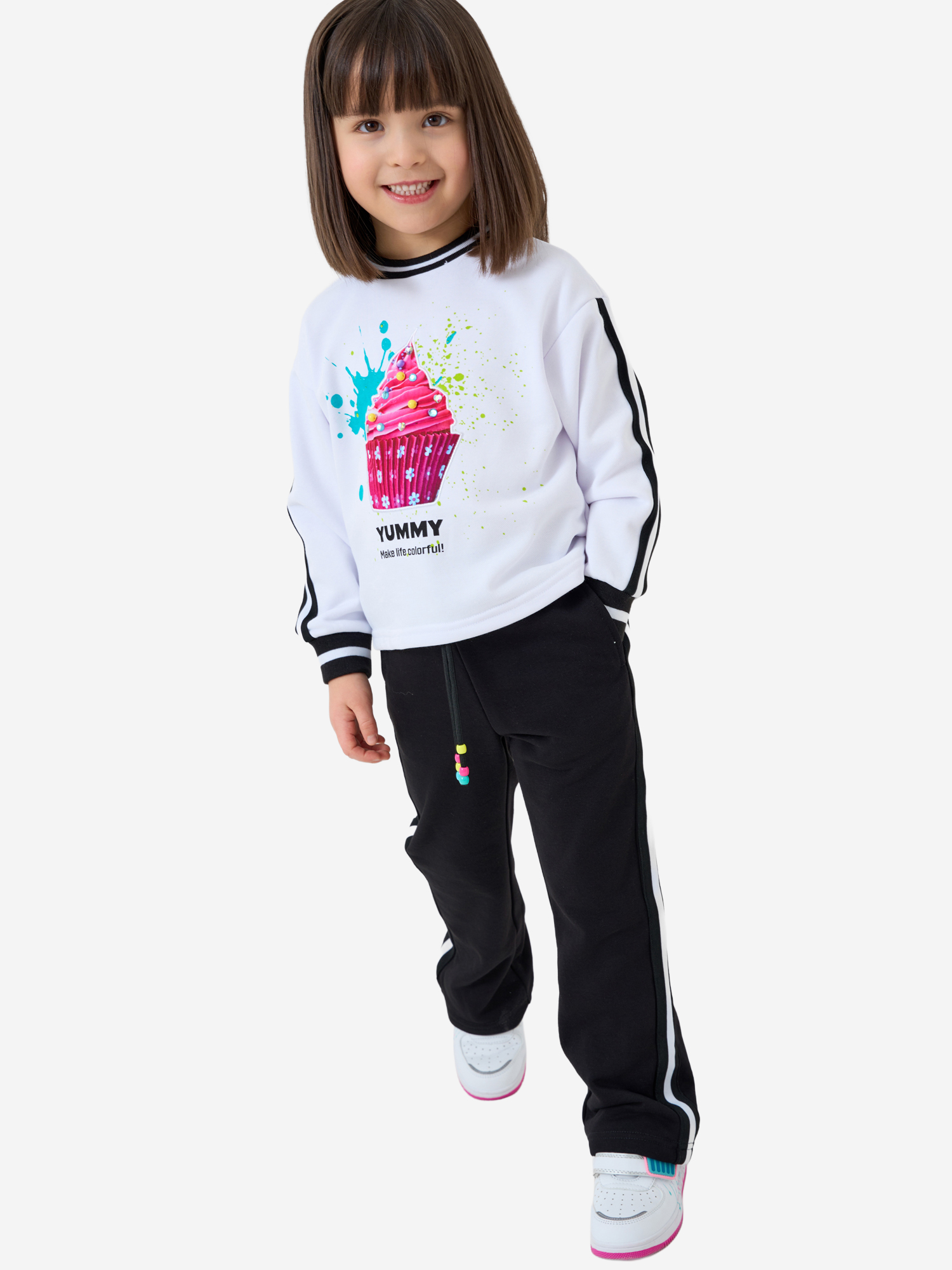 Изображение товара Комплект для девочек: толстовка, брюки PlayToday