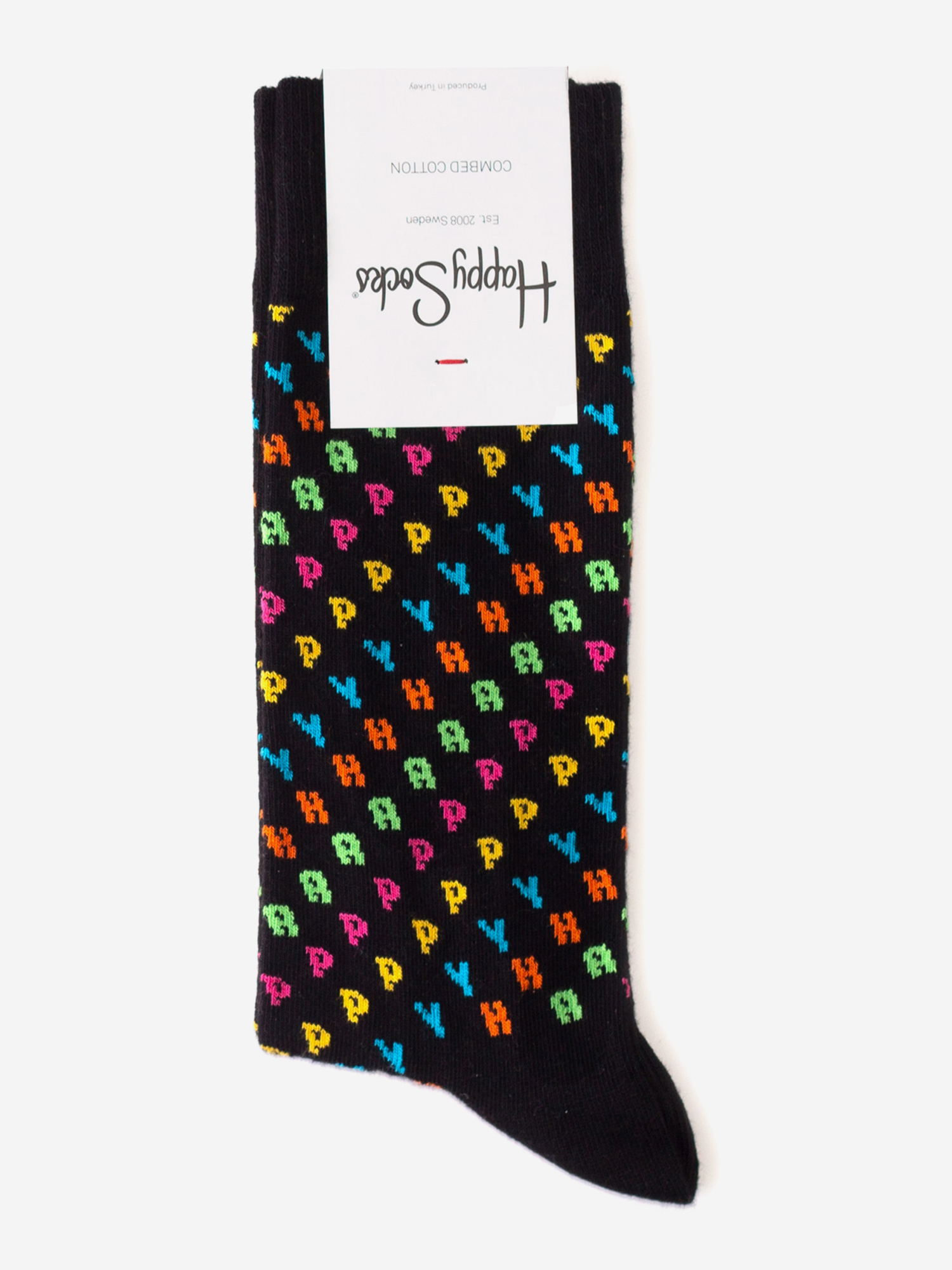Носки с рисунками Happy Socks - Happy Multicolor, Черный