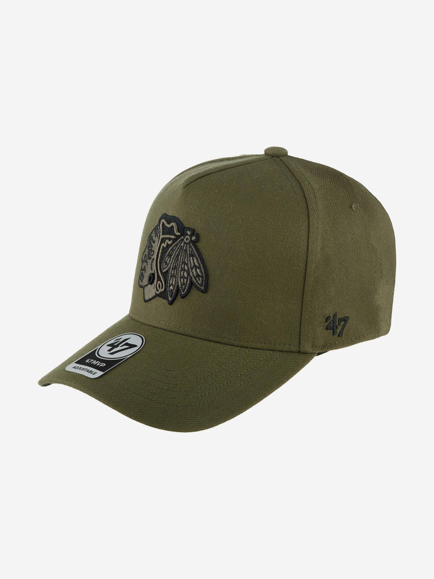 

Бейсболка 47 BRAND H-REPDT04WBP-SW Chicago Blackhawks NHL (оливковый), Мультицвет