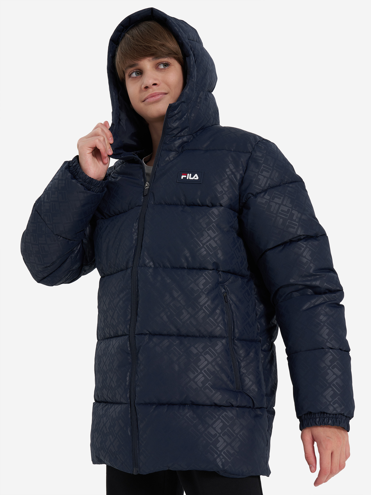 фото Пуховик для мальчиков fila, синий