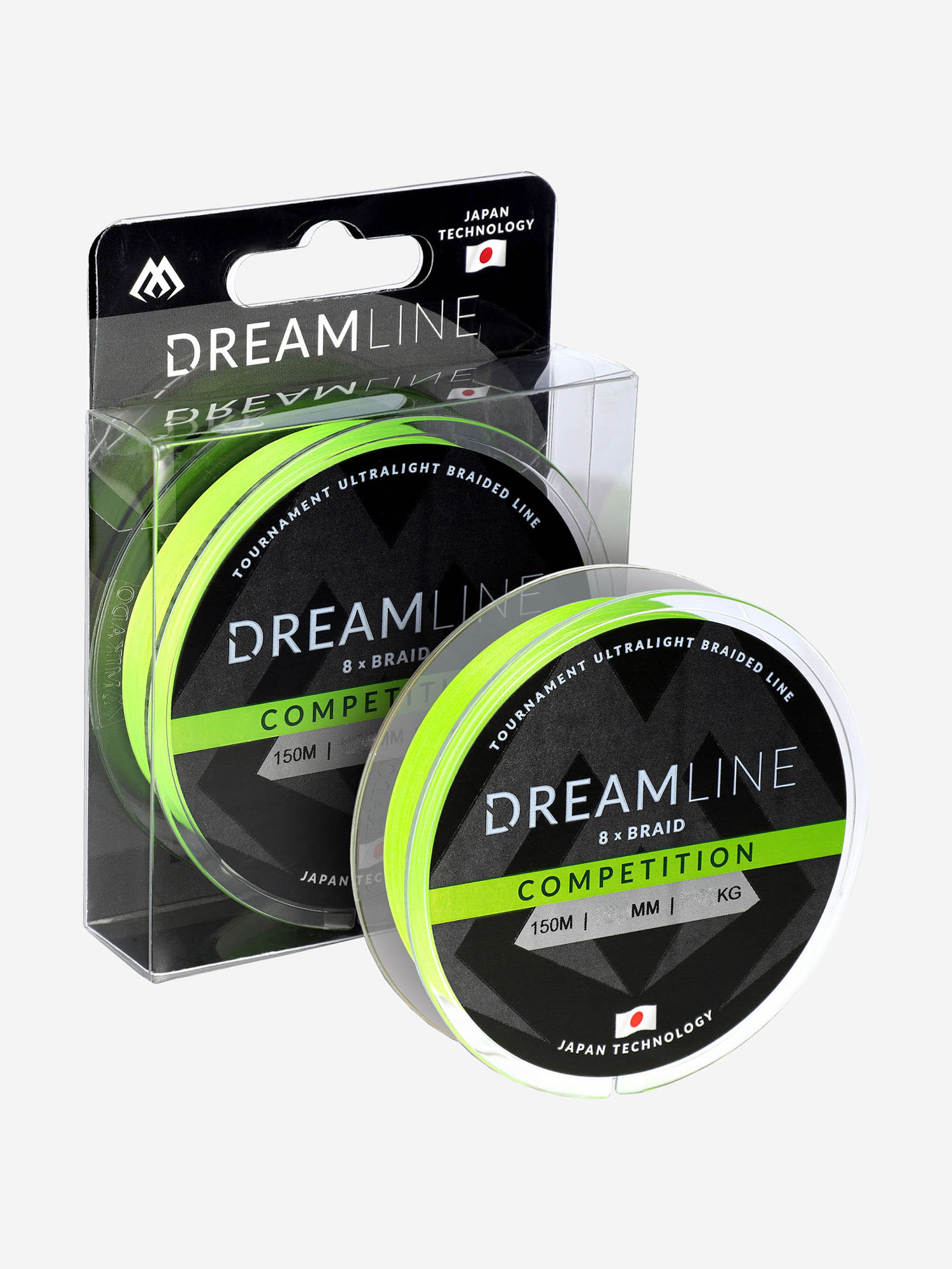 

Плетеный шнур Mikado DREAMLINE Competition 0.20 fluo green (150 м) 20,83 кг., Зеленый