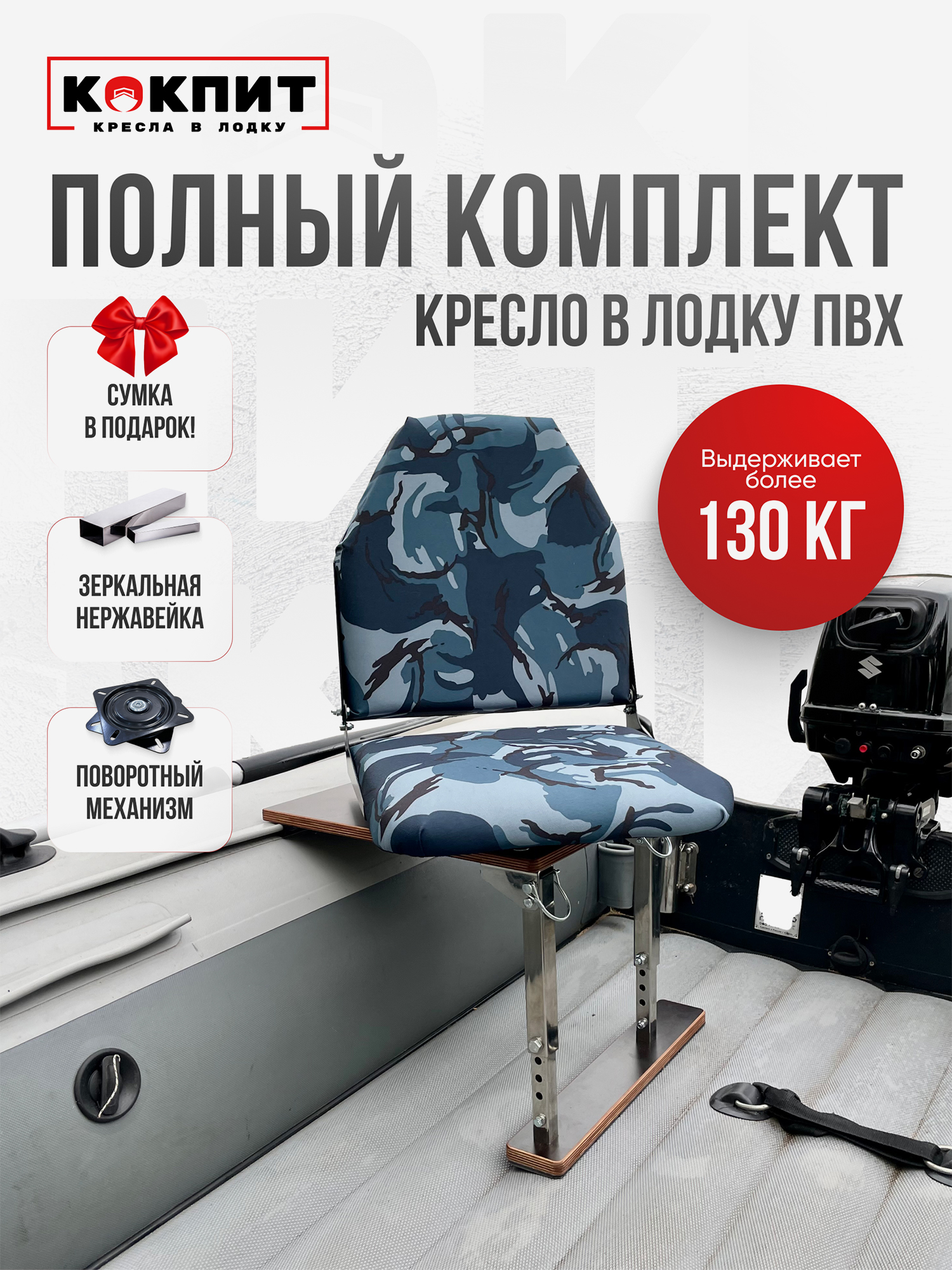 

Полный комплект из нержавеющей стали Кокпит Lite без занижения, Синий