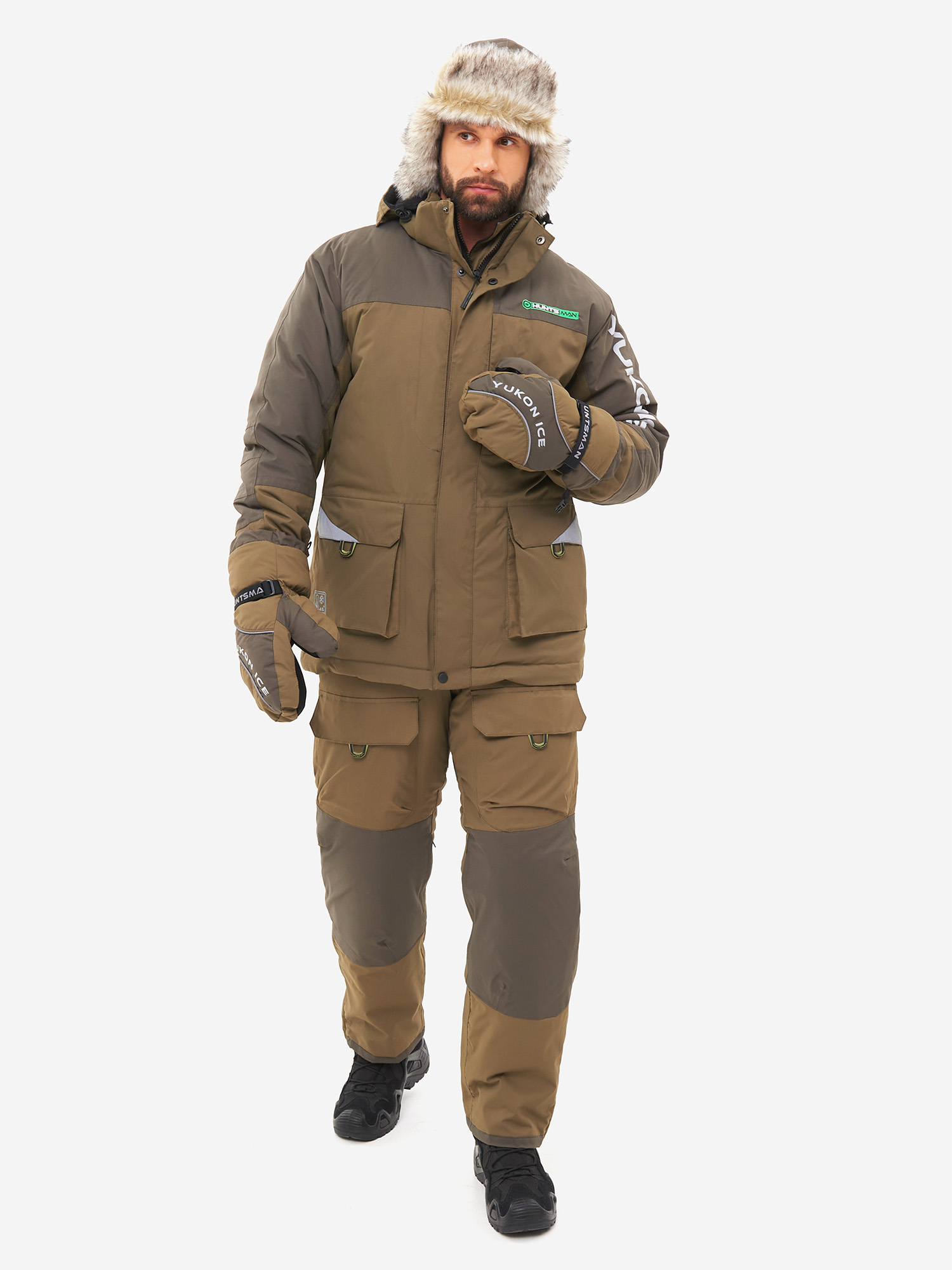 Костюм мужской зимний Huntsman Yukon Ice, ткань Breathable, Зеленый дезодорант rexona clinical protection защита и увереность для мужчин спрей 150 мл