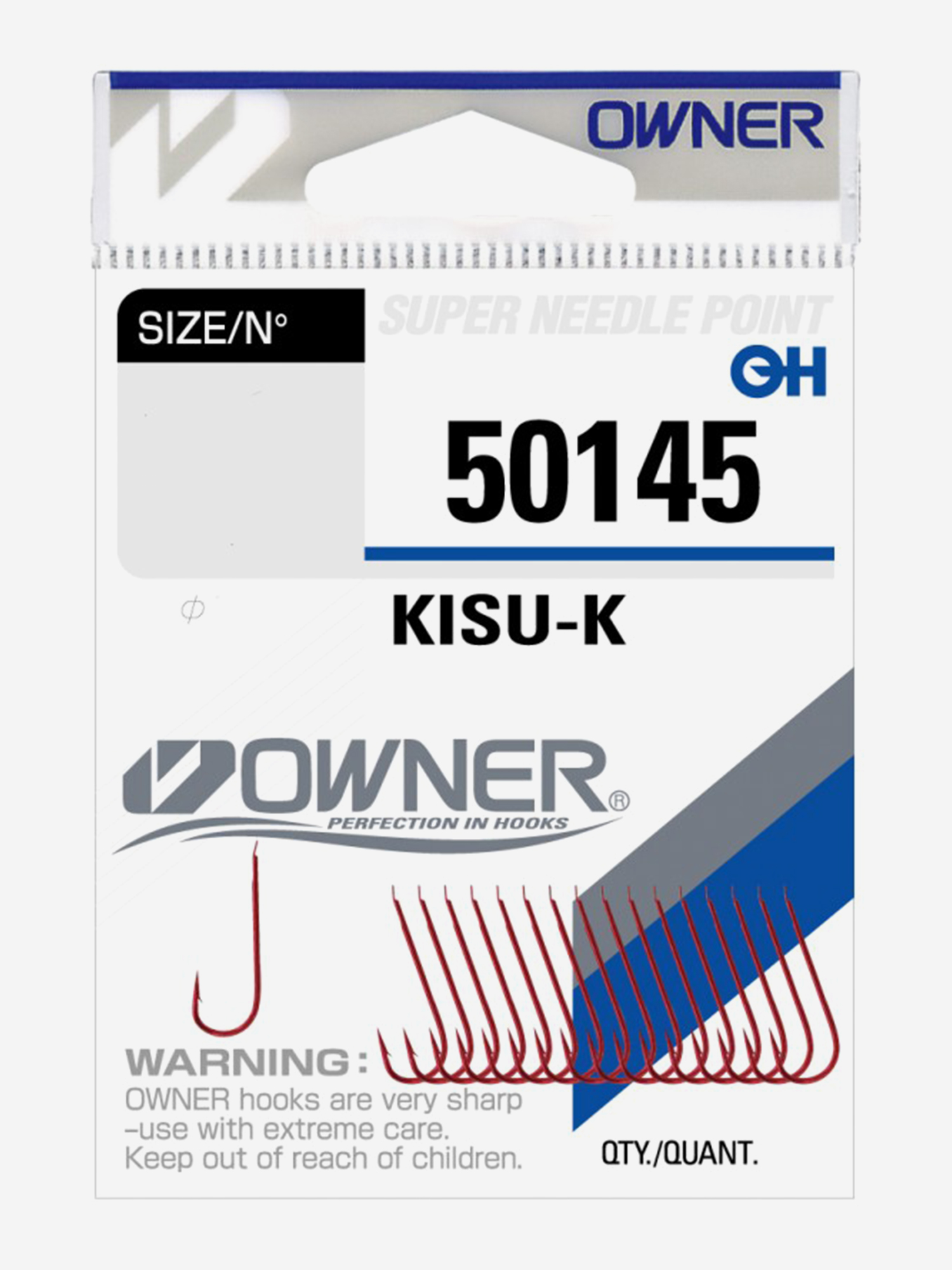 Изображение товара Крючок рыболовный OWNER Kisu-K Red №14, 17 шт