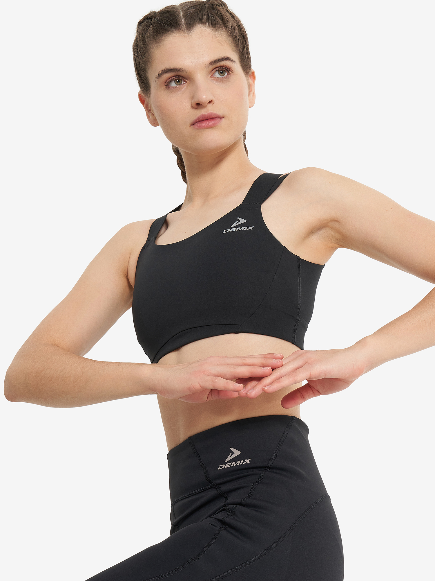 Изображение товара Спортивный бра Demix MuseFit Gym Scuba черный для фитнеса