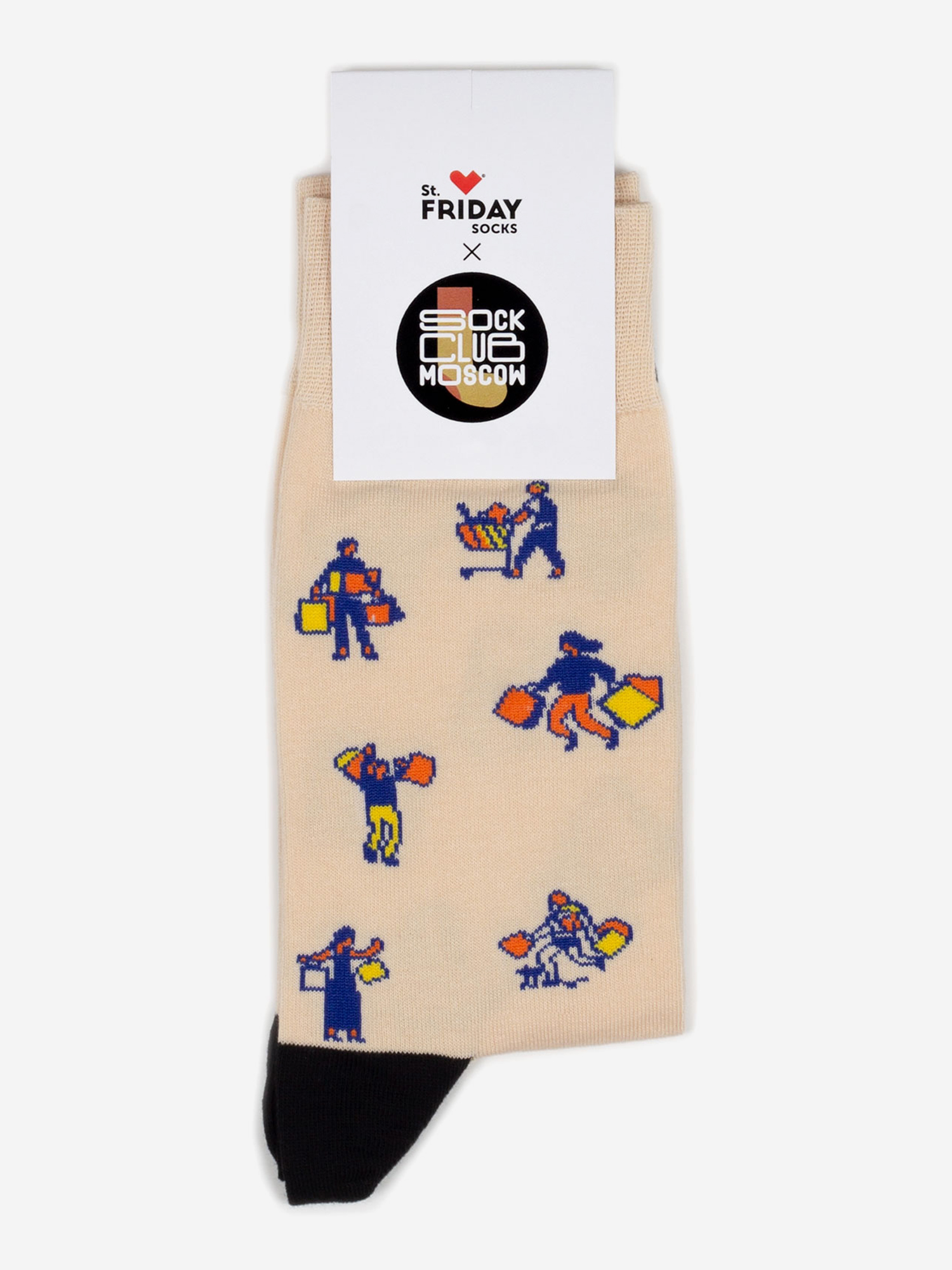 

Носки с рисунками St.Friday Socks x Sock Club Moscow, Покупатели, Бежевый