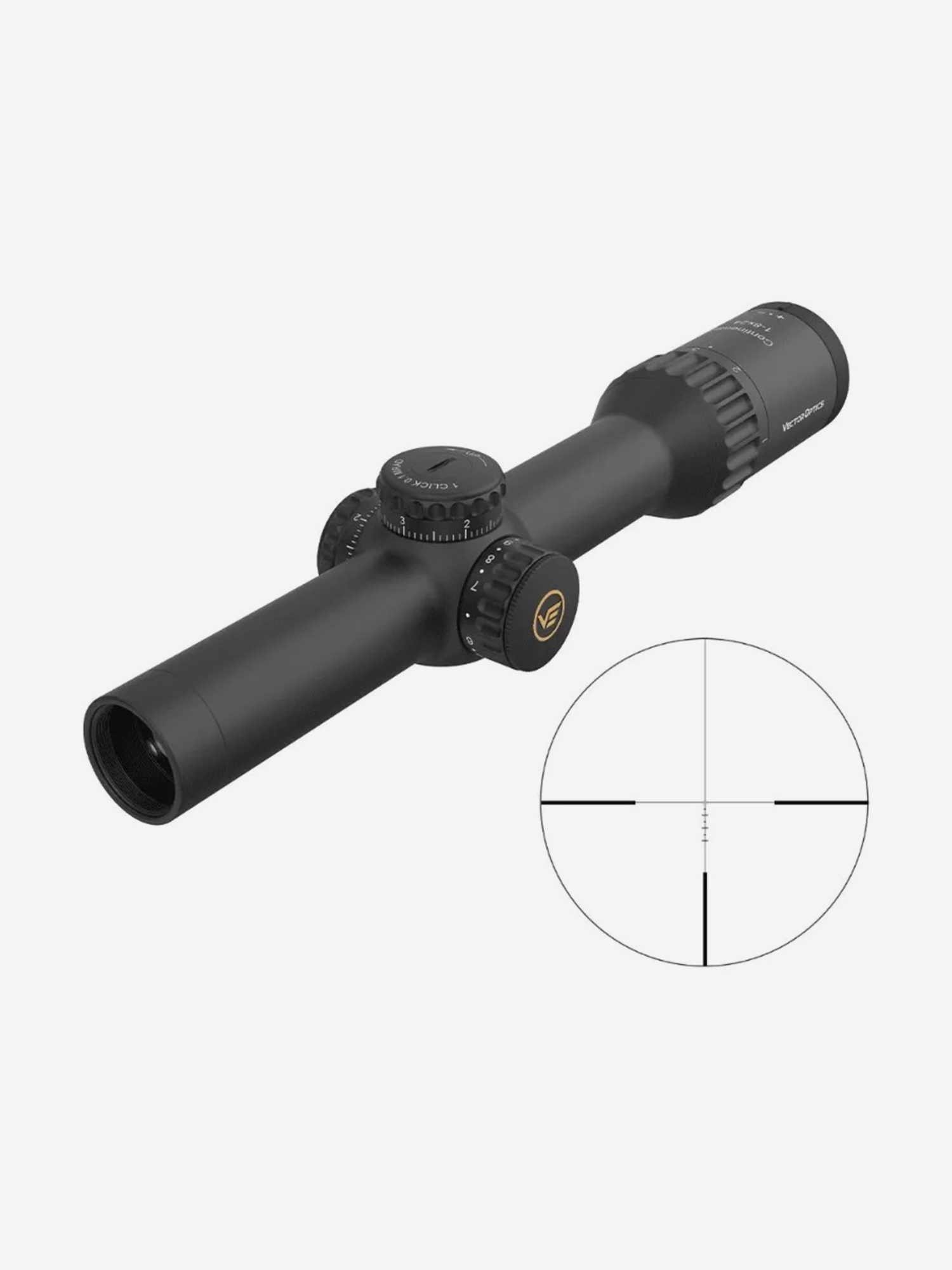 

Оптический прицел Vector Optics 30мм SFP Continental x8 1-8x24i ED Hunting Fiber SCOC-45, Черный
