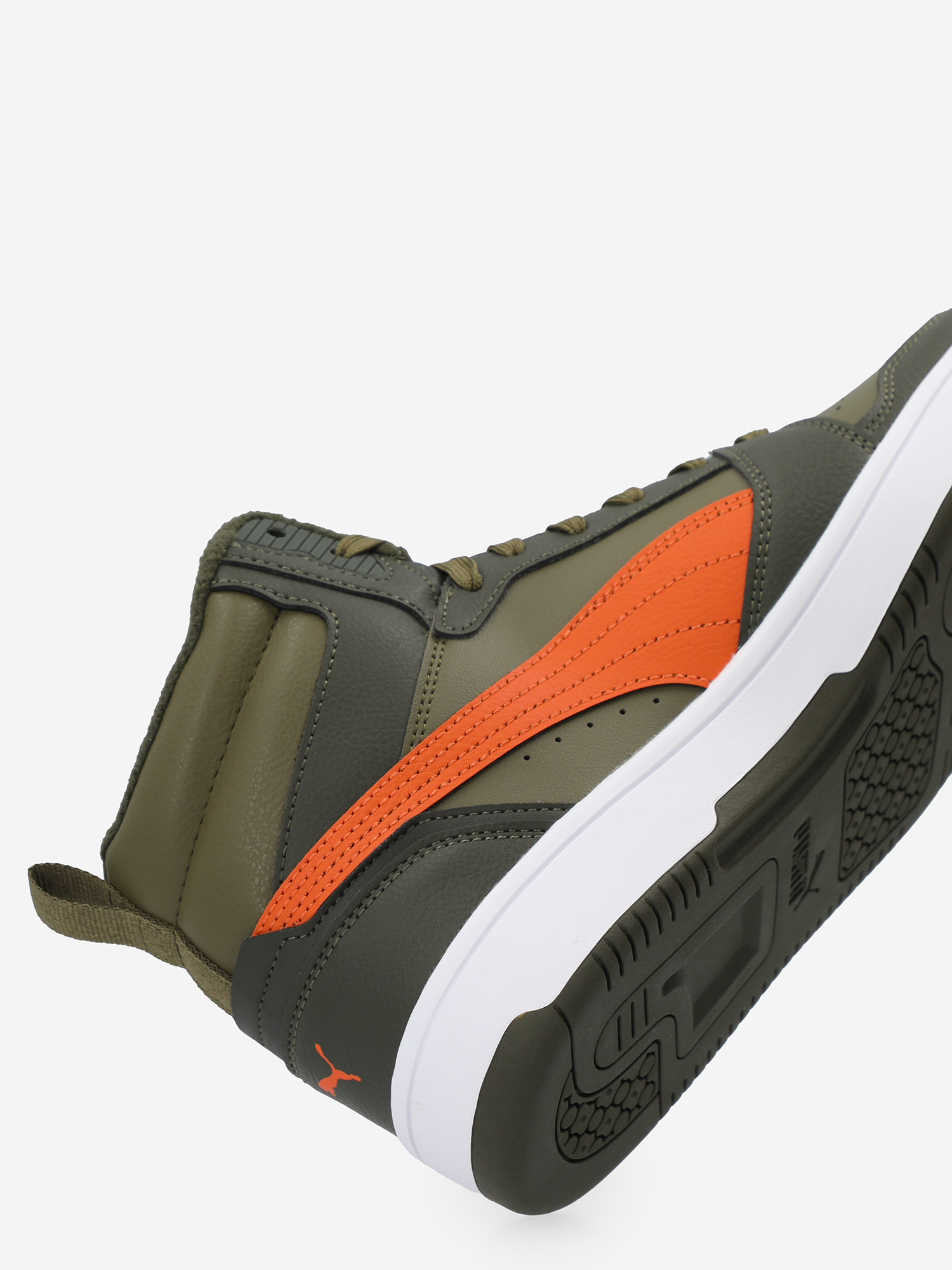 Кеды утепленные для мальчиков PUMA Rebound V6 Mid WTR Jr, Зеленый 394685P0P-05, размер 38 - фото 6