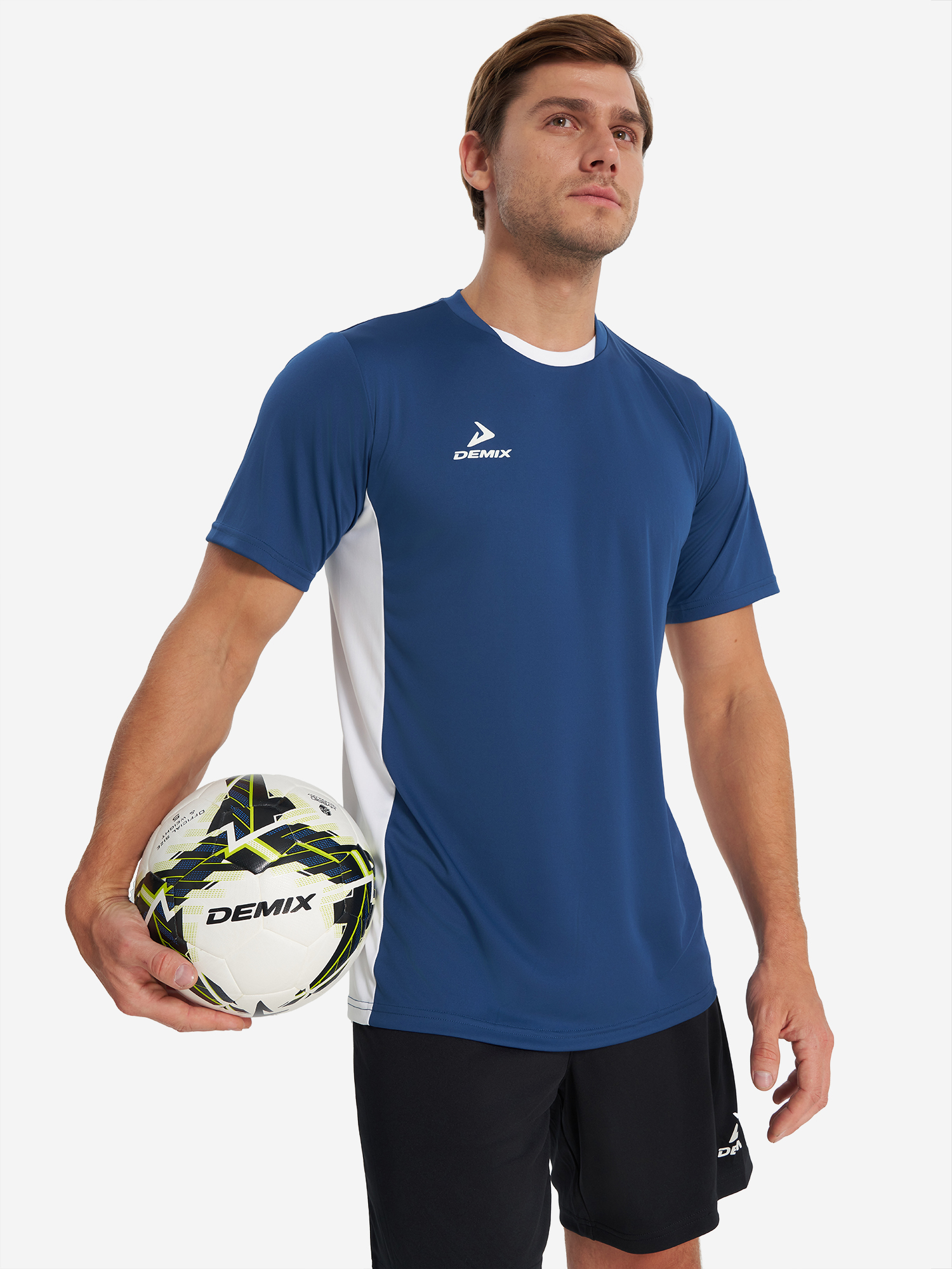 Изображение товара Футболка мужская Demix, Синий/белый