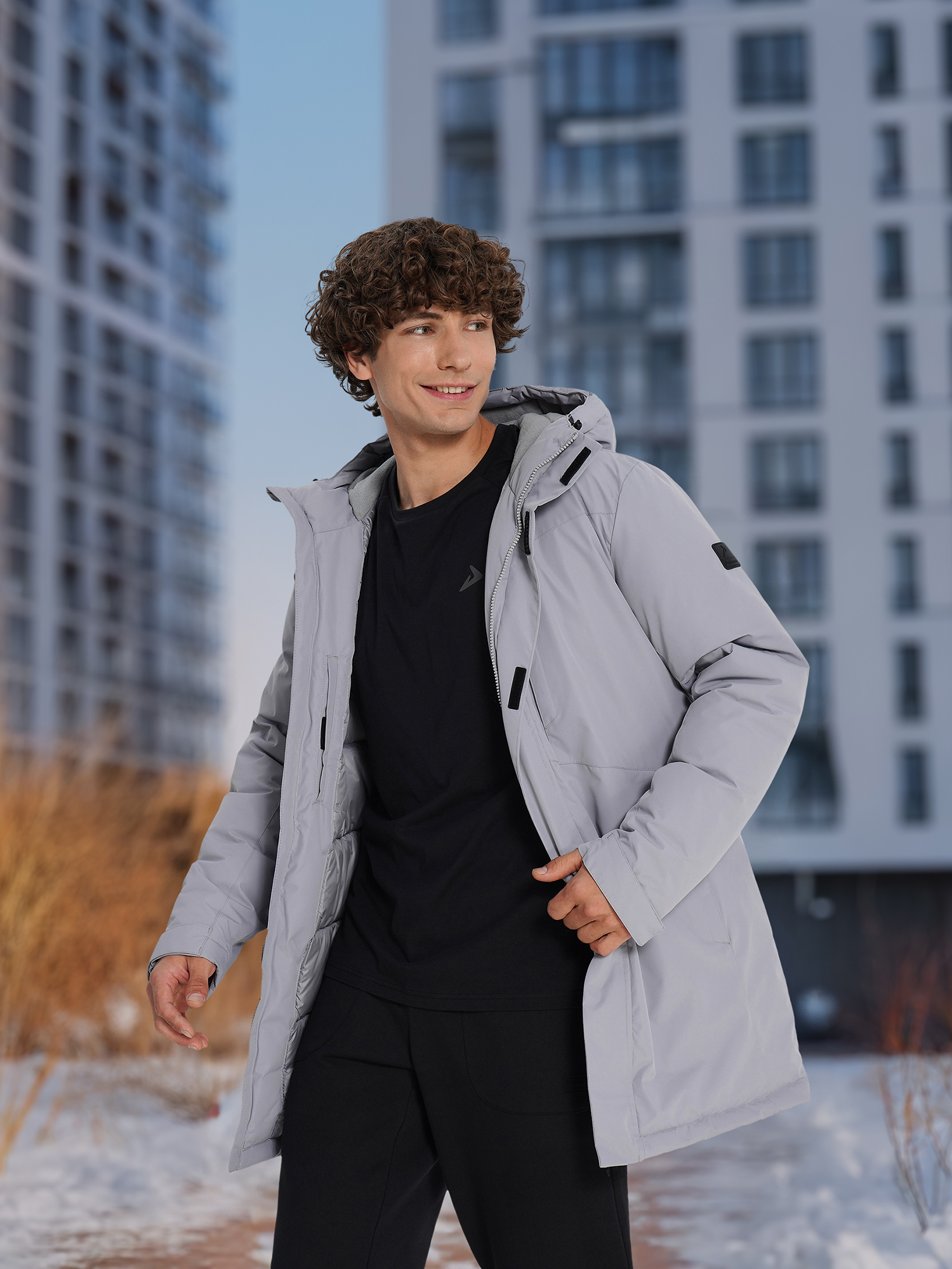 Пуховик мужской Demix, серый, арт. 28825