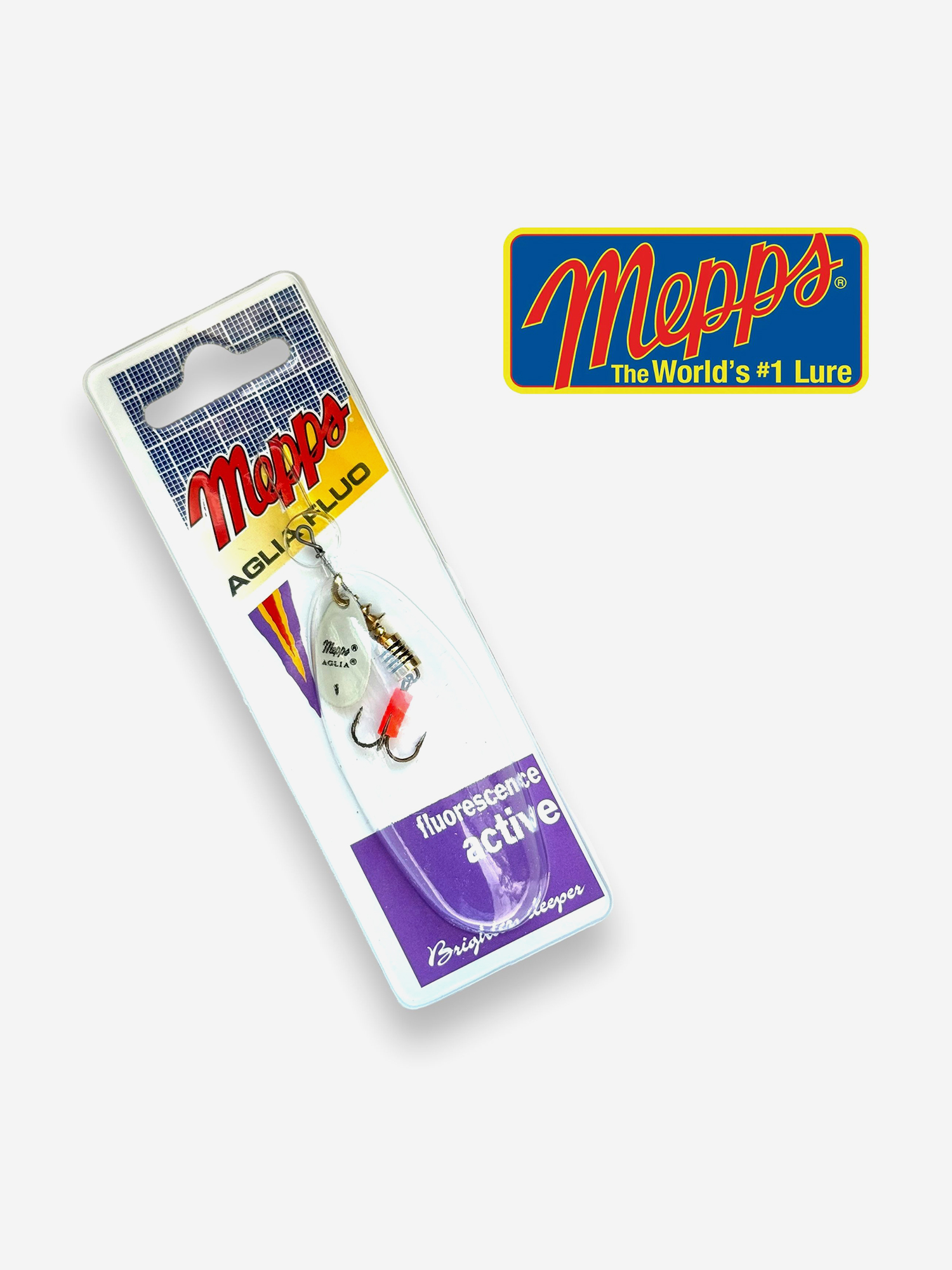 

Блесна вращающаяся MEPPS Aglia PHOSPHO №1 3,5 г. Приманка на щуку, окуня, форель, Белый