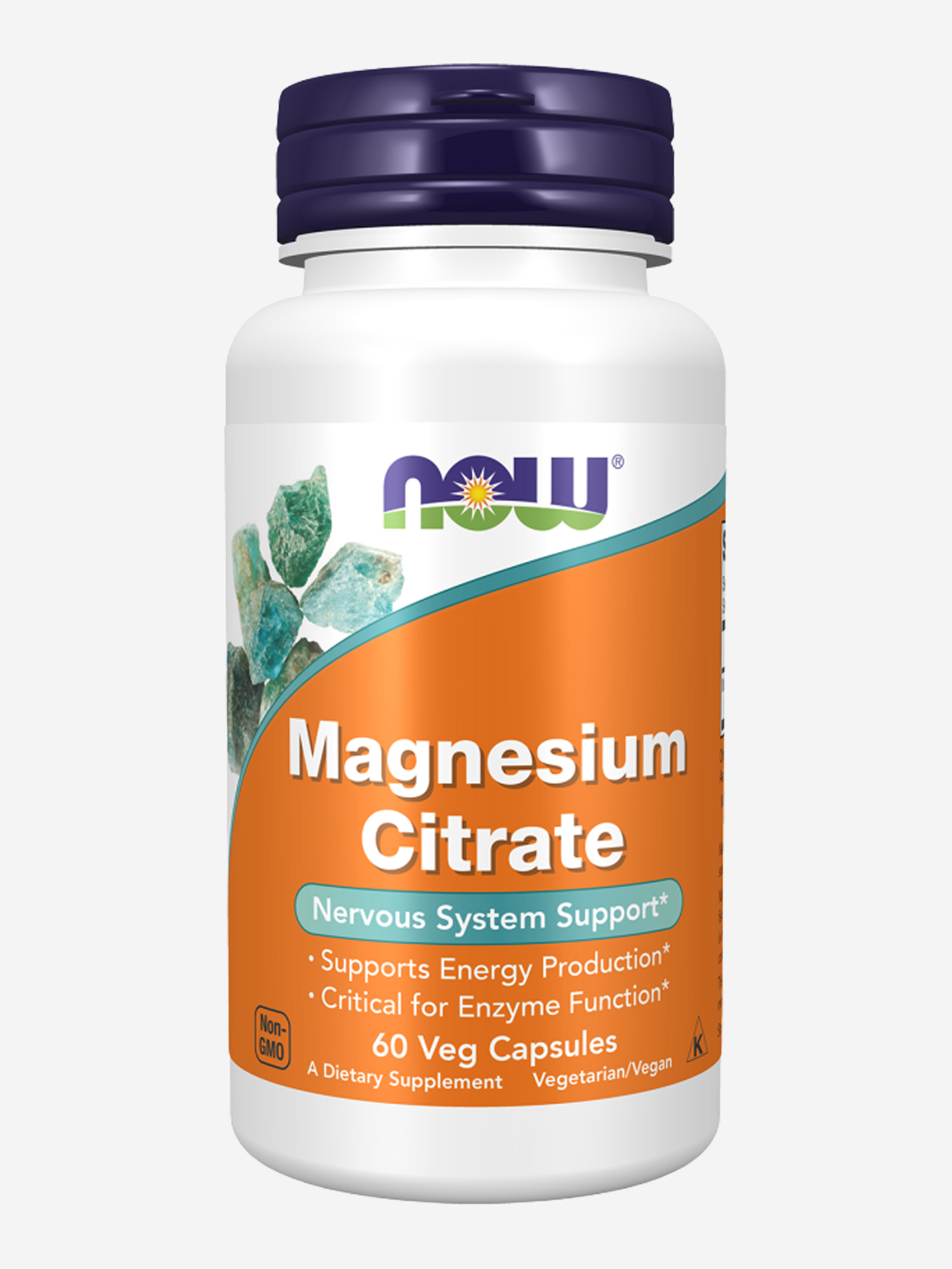 Изображение товара Цитрат магния NOW FOODS Magnesium Citrate 400 мг, 60 капсул, Без вкуса
