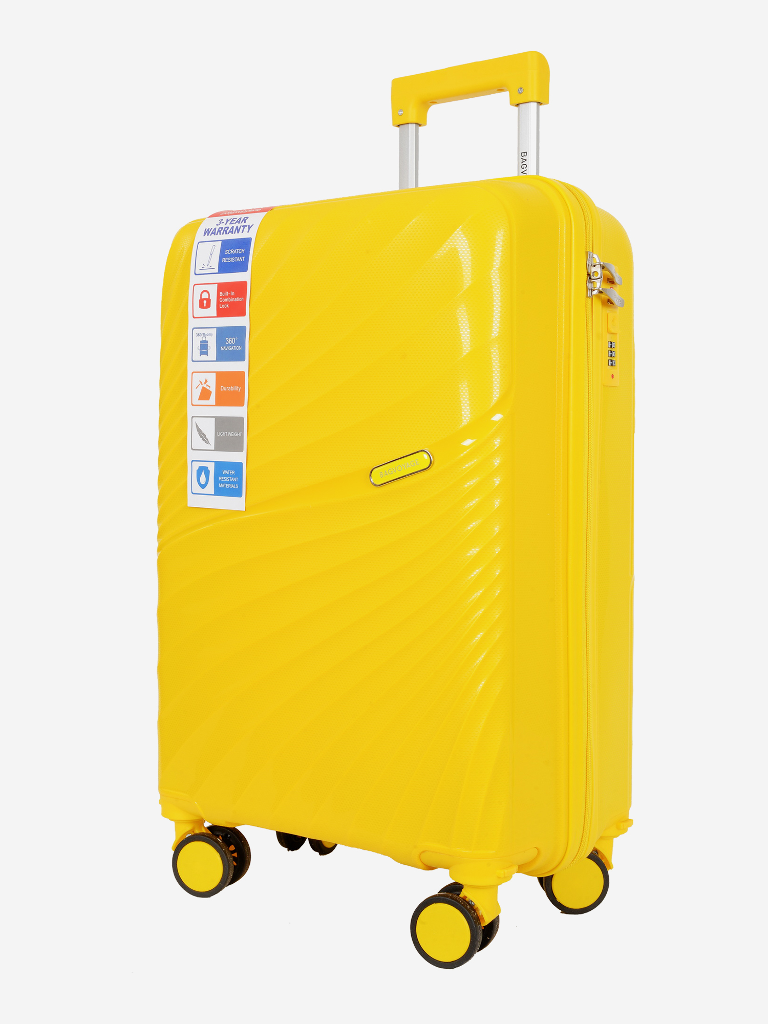 Изображение товара Чемодан Bagvoyag средний из полипропилена, 51 л, Унисекс, Китай