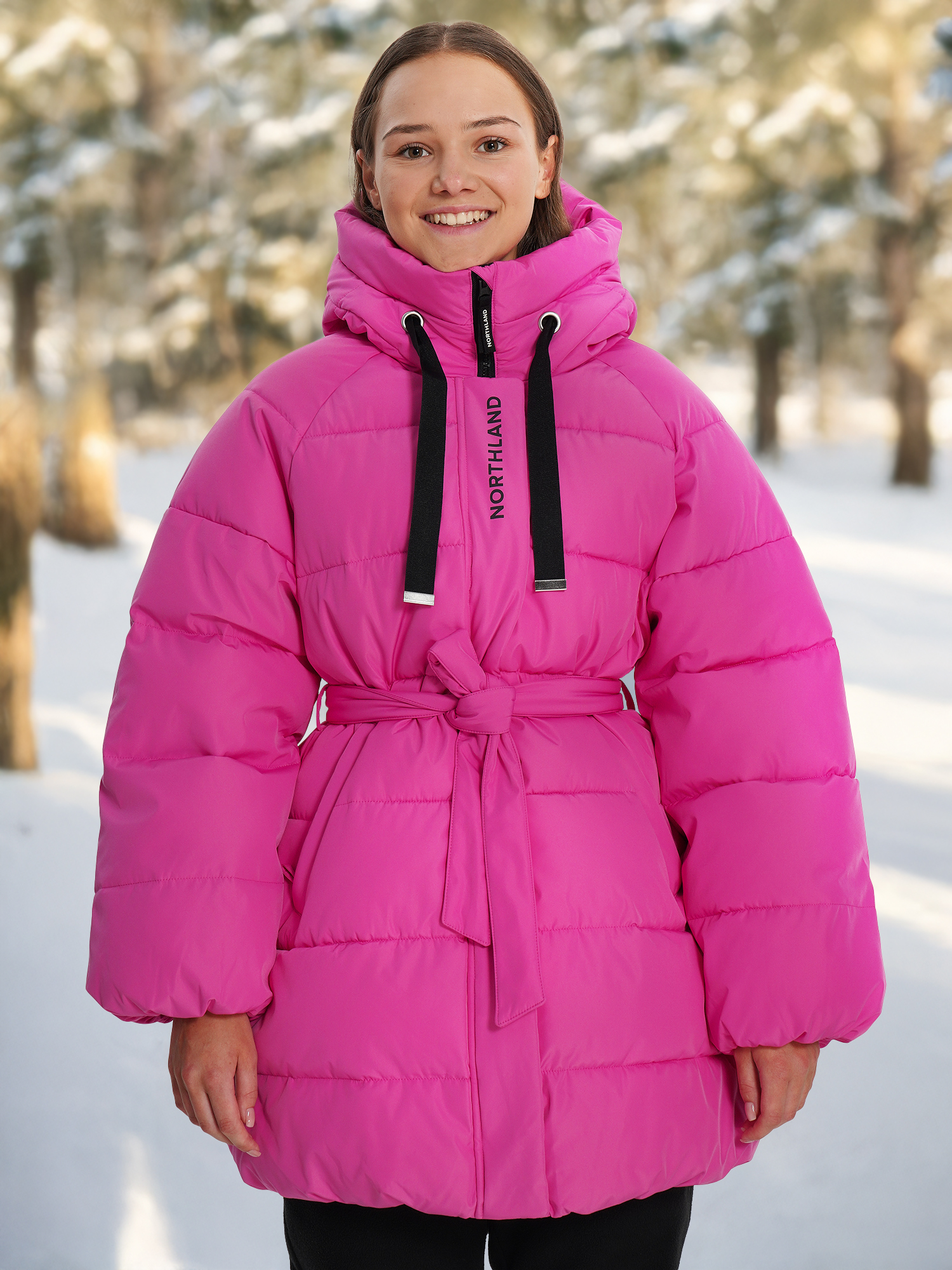 

Пуховик для девочек Northland, Розовый